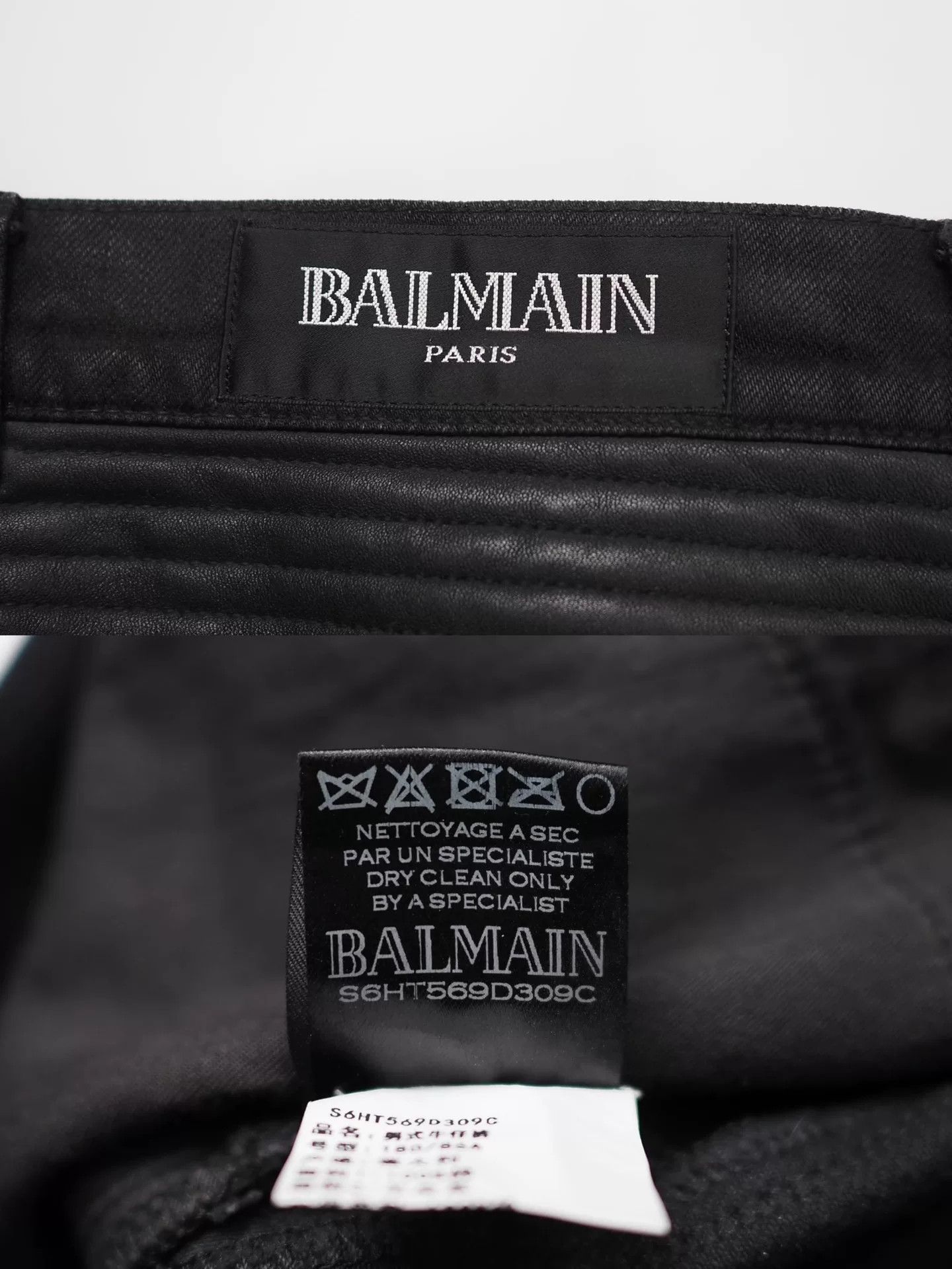 Balmain Balmain Bi-material Biker Jeans in Black Size US 32 / EU 48 - 7 Thumbnail