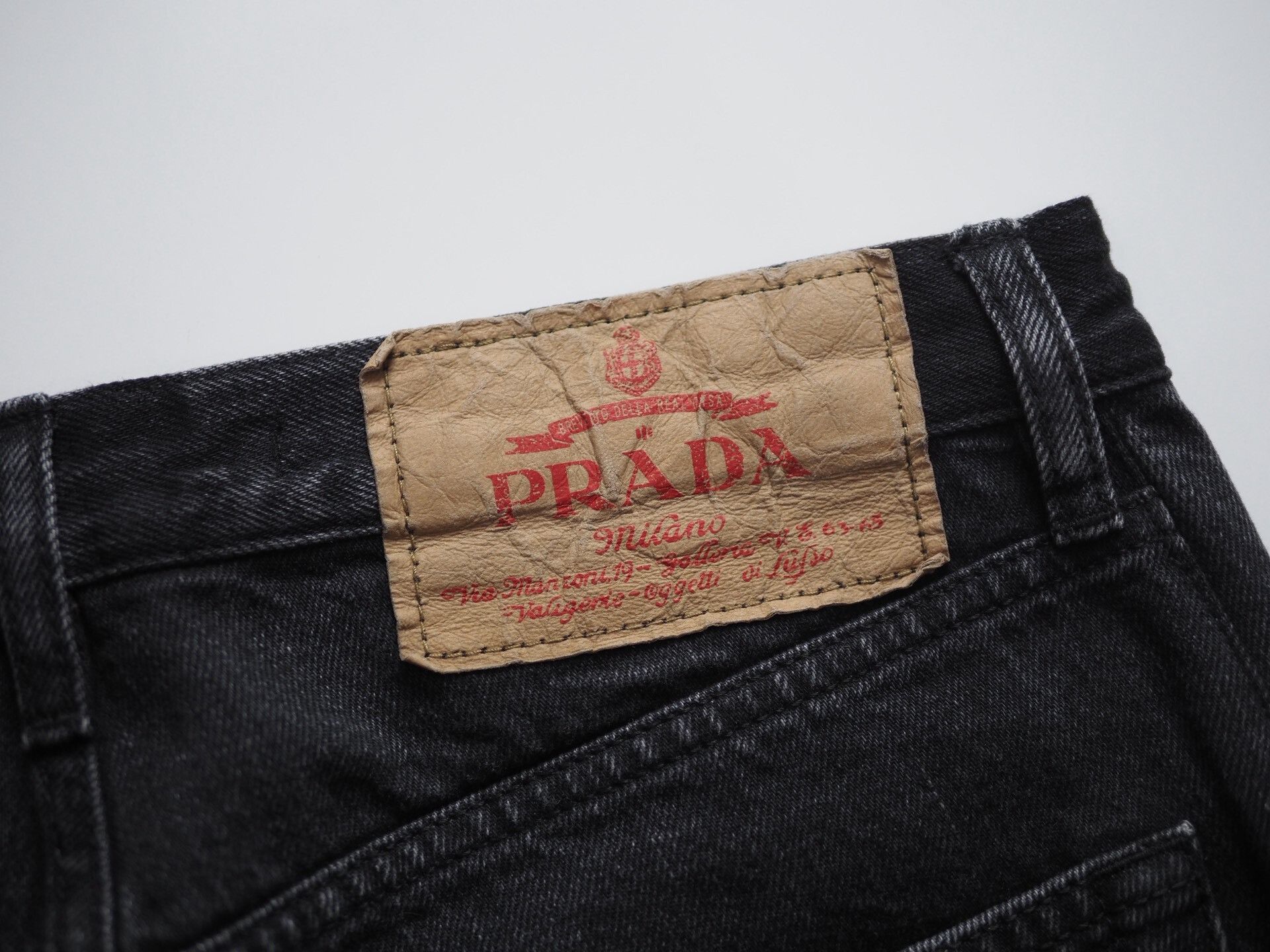 Prada black distressed prada triangle logo jeans Size US 30 / EU 46 - 4 Thumbnail