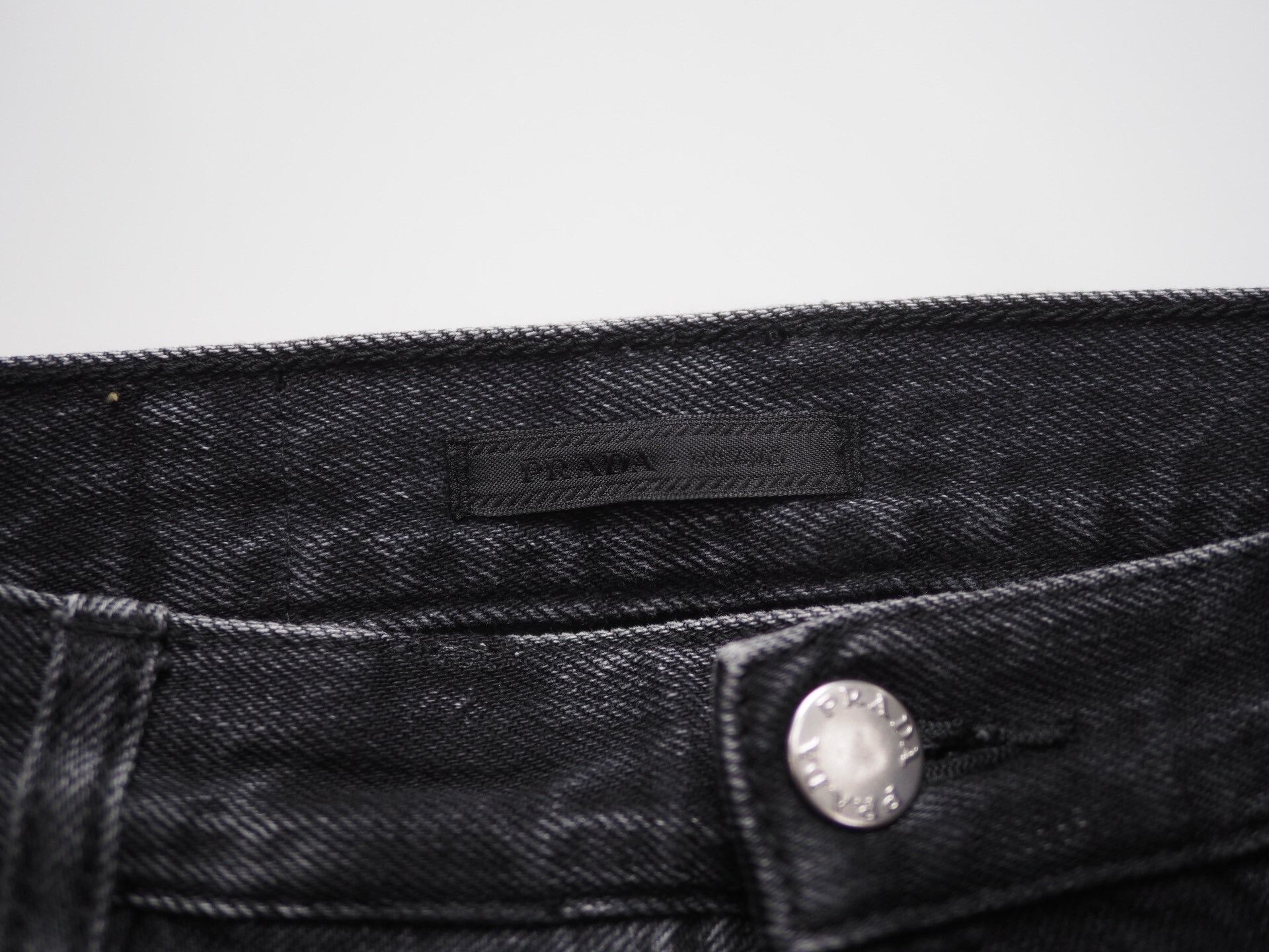 Prada black distressed prada triangle logo jeans Size US 30 / EU 46 - 6 Thumbnail