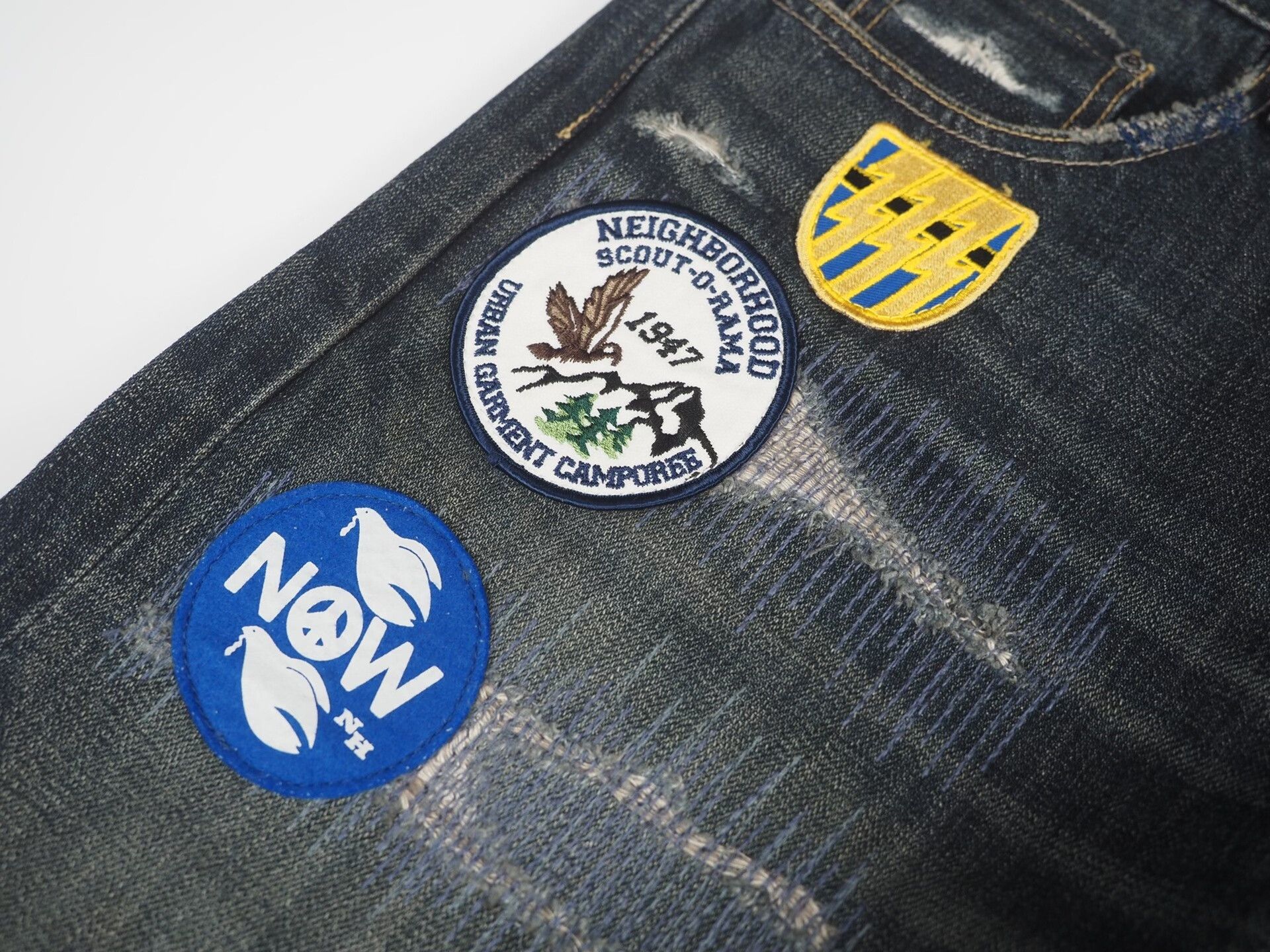 Neighborhood limited edition blue patch jeans Size US 31 - 4 Thumbnail