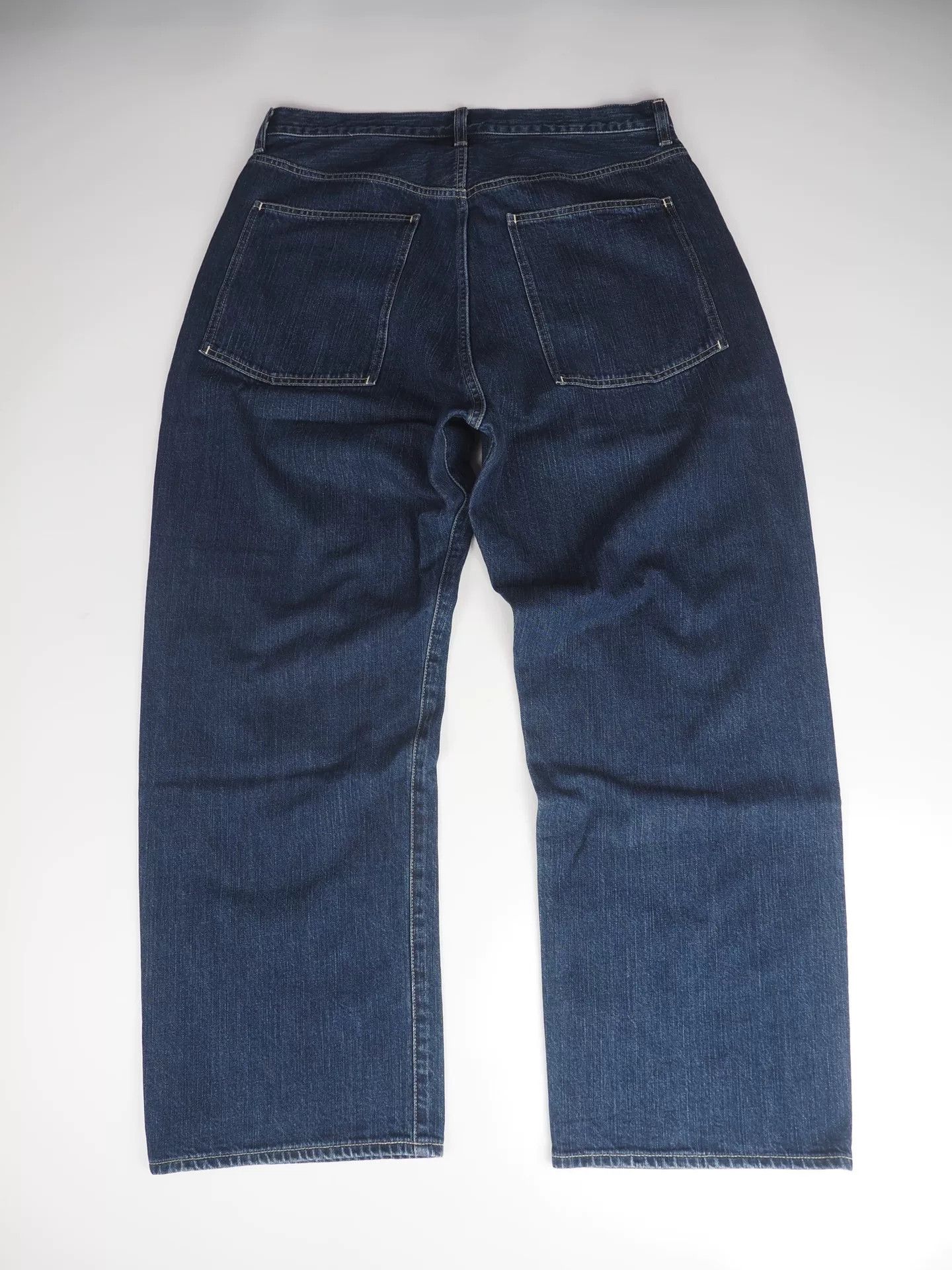 Porter Classic navy wide-leg denim pants by porter classic Size US 31 - 2 Thumbnail