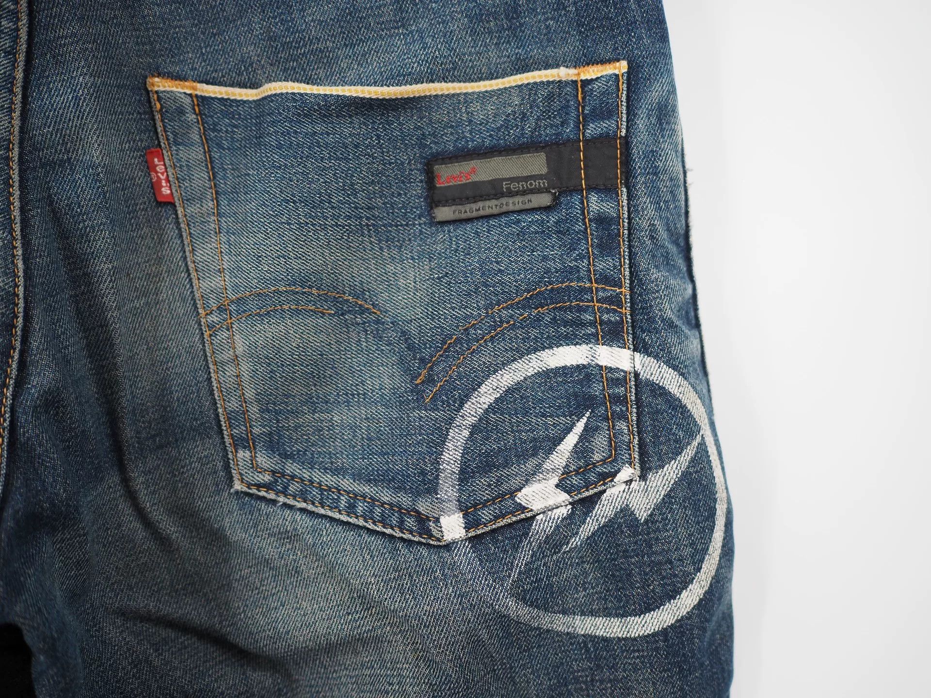 PHENOMENON fenom gold badge distressed denim pants Size US 32 / EU 48 - 3 Thumbnail