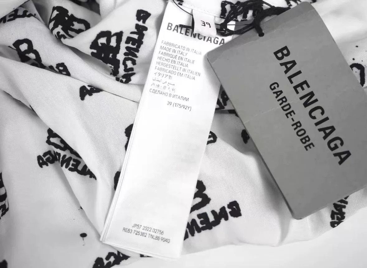 Balenciaga balenciaga oversized all over logo shirt Size US M / EU 48-50 / 2 - 6 Thumbnail