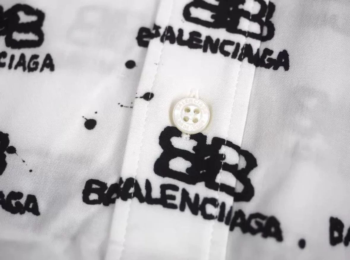 Balenciaga balenciaga oversized all over logo shirt Size US M / EU 48-50 / 2 - 5 Thumbnail