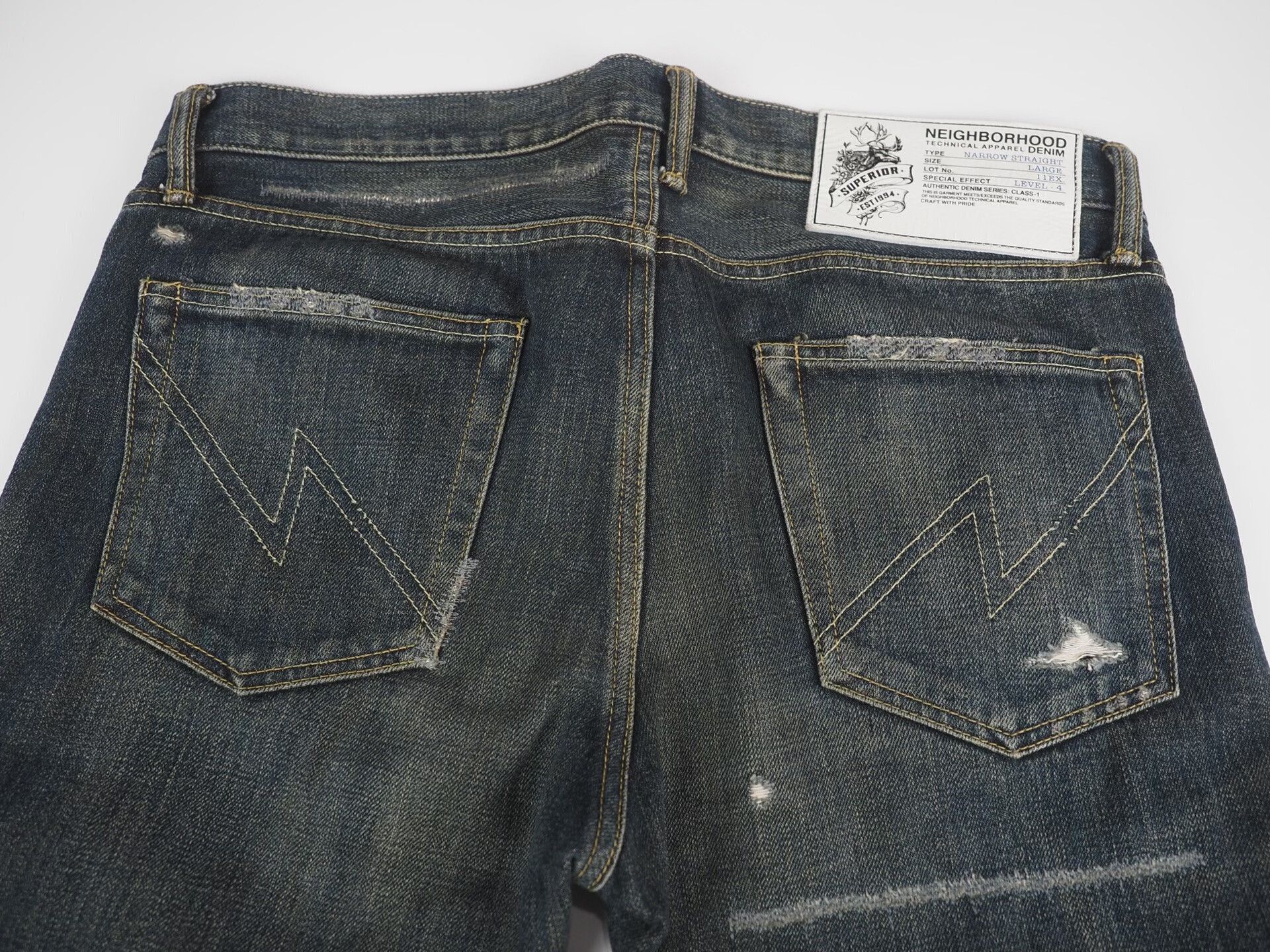Neighborhood blue beaded savage narrow denim pants Size US 34 / EU 50 - 8 Thumbnail