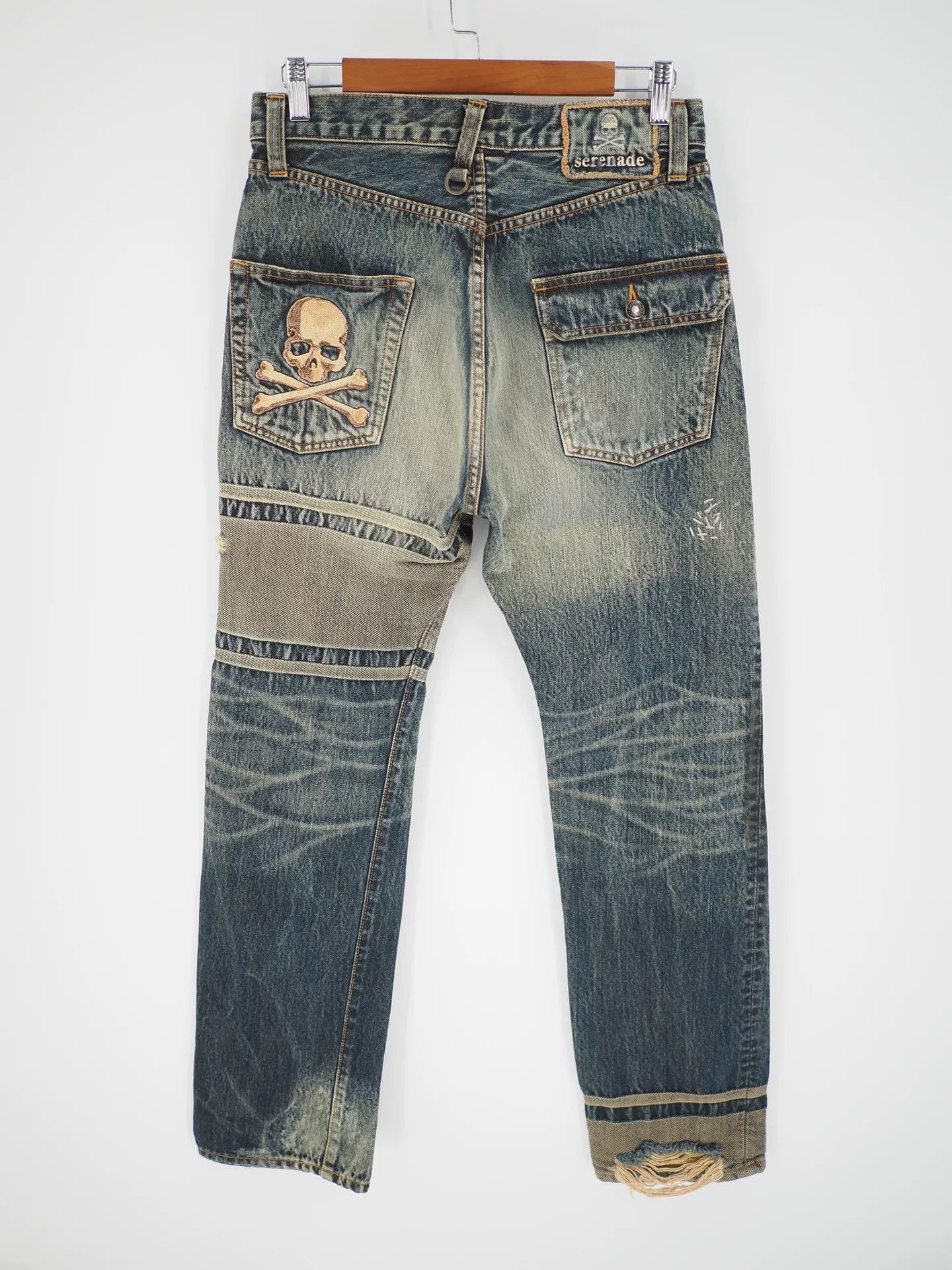 MMW blue denim jeans with gold detail Size US 26 / EU 42 - 2 Thumbnail