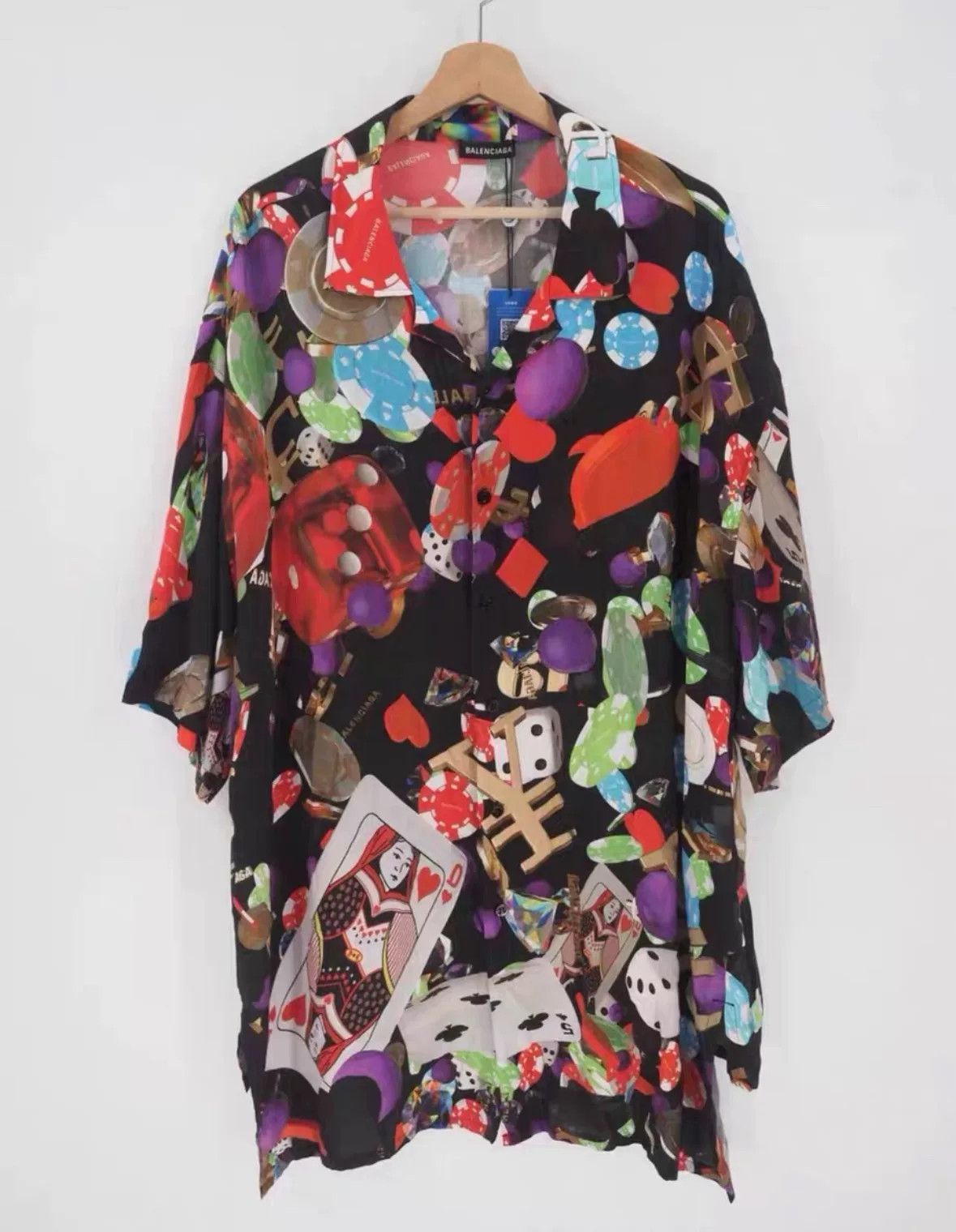 Balenciaga balenciaga black casino print short sleeve shirt Size US M / EU 48-50 / 2 - 3 Thumbnail