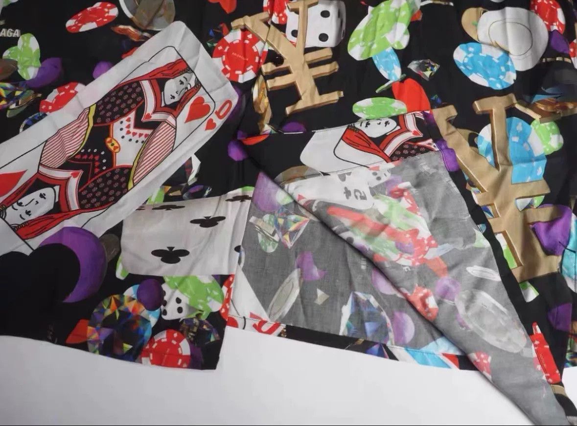 Balenciaga balenciaga black casino print short sleeve shirt Size US M / EU 48-50 / 2 - 6 Thumbnail
