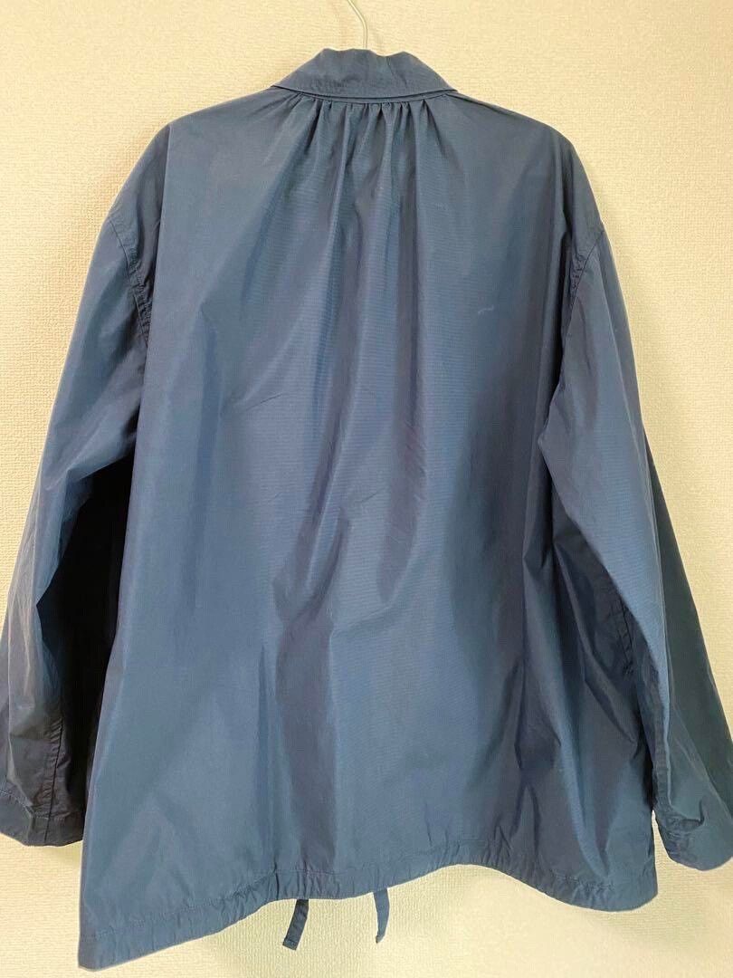 Porter Classic poplin gathered jacket in navy color Size US L / EU 52-54 / 3 - 3 Thumbnail