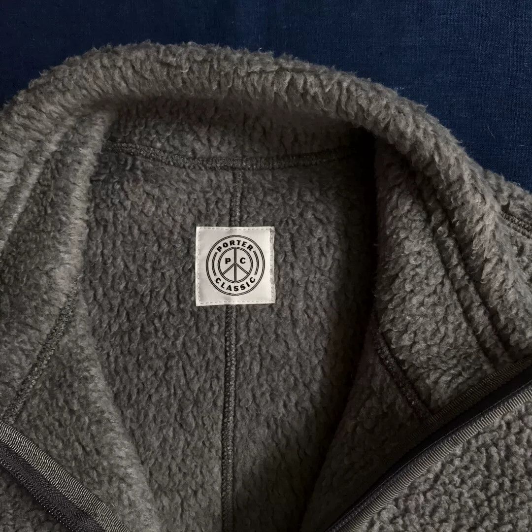 Porter Classic gray fleece jacket with zipper and pocket Size US L / EU 52-54 / 3 - 4 Thumbnail