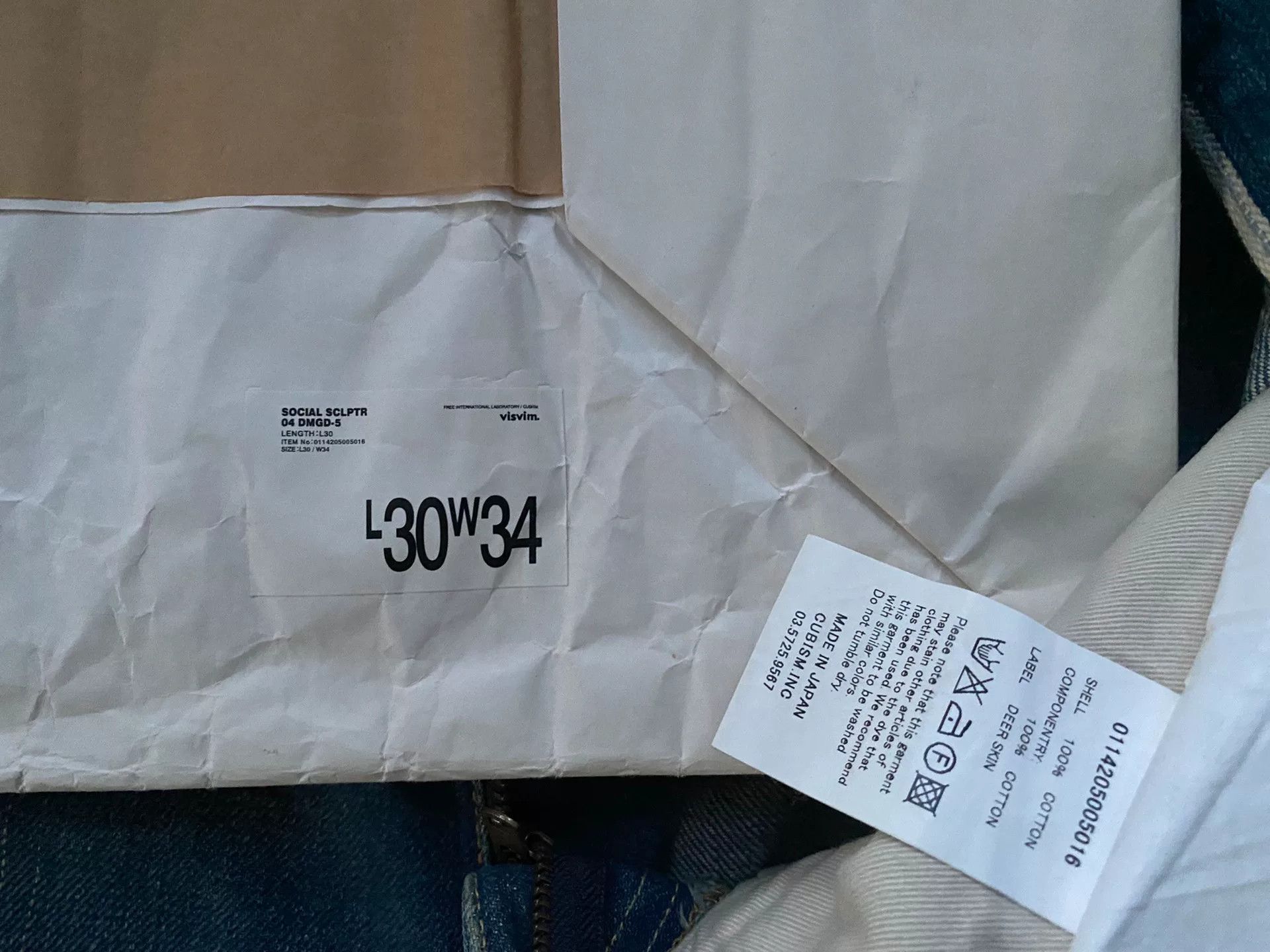 Visvim visvim social sclptr denim pants in blue Size US 34 / EU 50 - 3 Thumbnail
