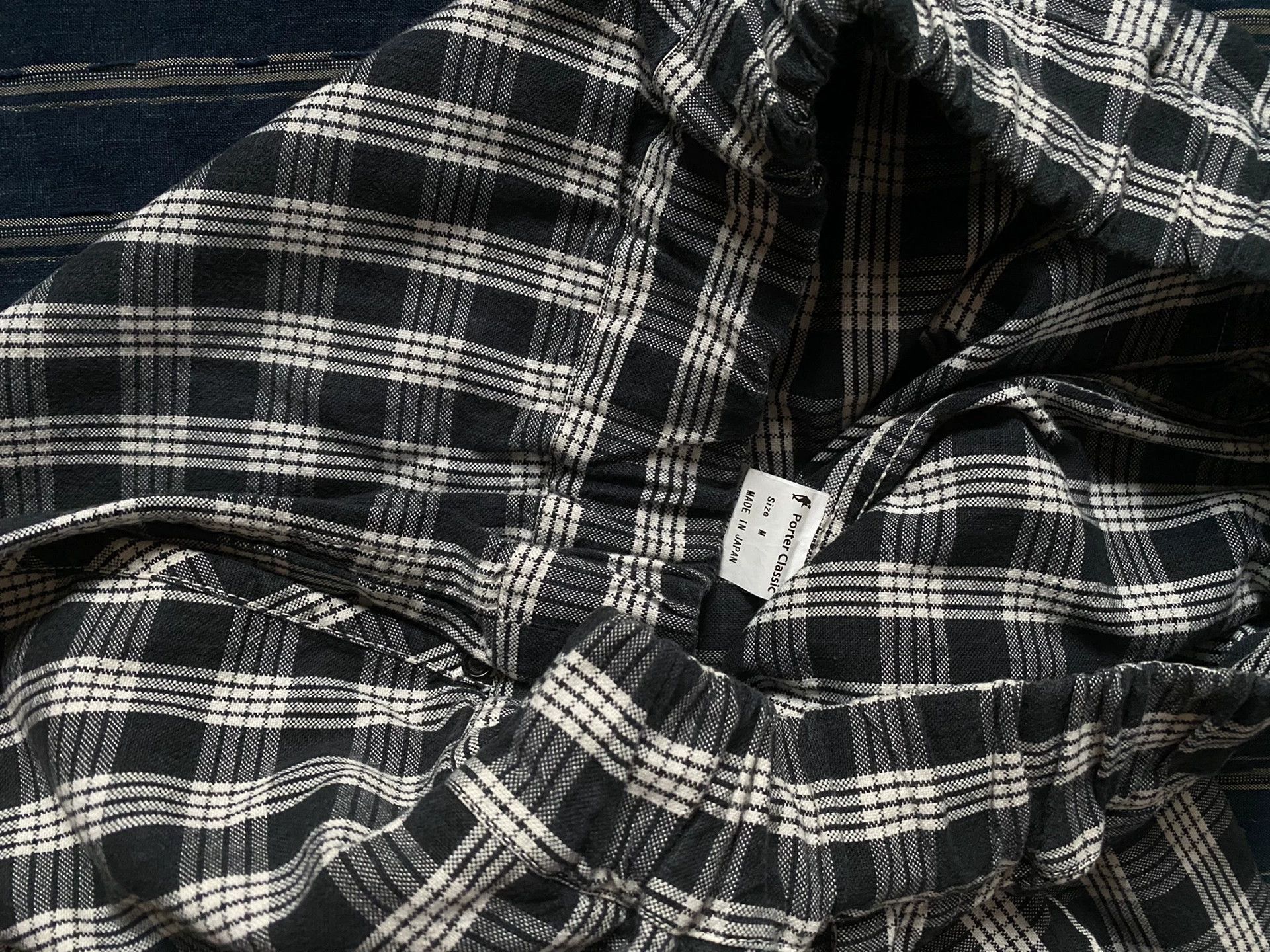 Porter Classic porter classic palaka black check wide pants Size US 27 - 2 Thumbnail