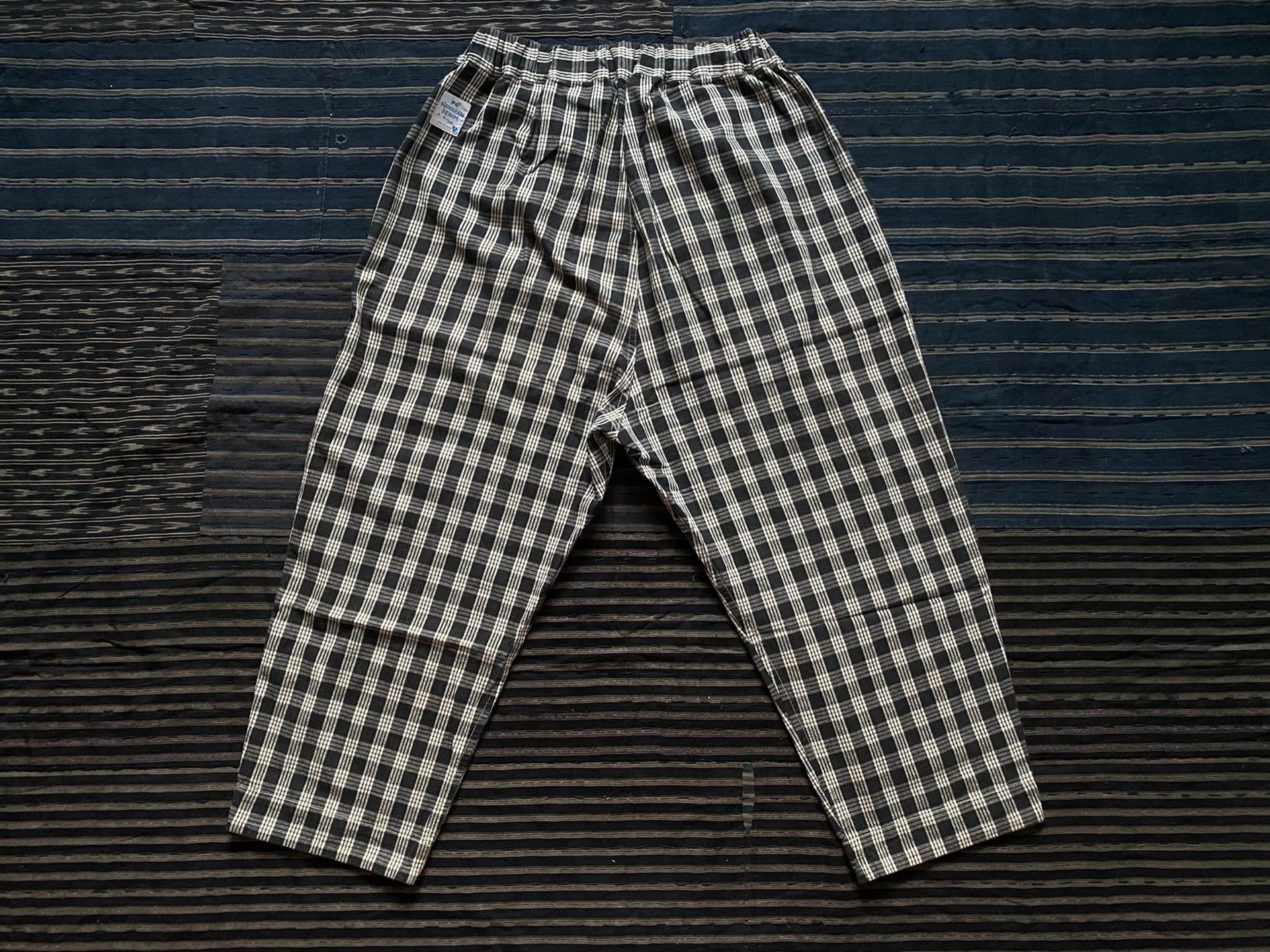 Porter Classic porter classic palaka black check wide pants Size US 27 - 3 Thumbnail