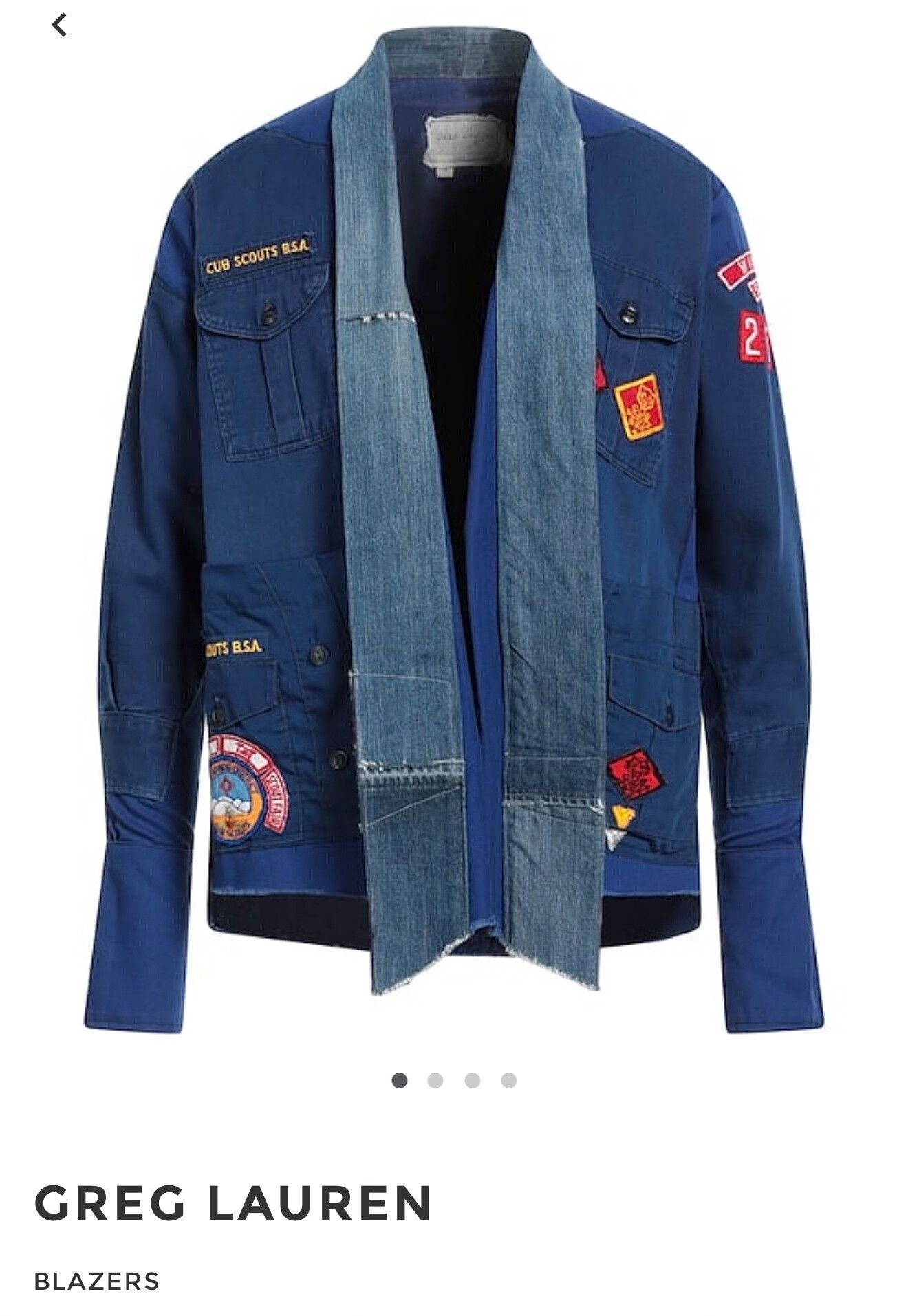 Greg Lauren grega lauren blue patchwork robe Size US M / EU 48-50 / 2 - 9 Thumbnail