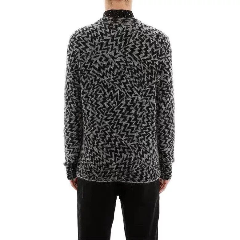 Yves Saint Laurent black and gray zigzag patterned sweater Size US S / EU 44-46 / 1 - 8 Thumbnail