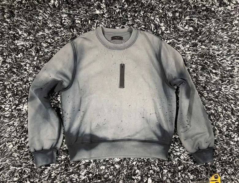 Amiri Amiri Distressed Sweatshirt in Black and Gray Size US S / EU 44-46 / 1 - 2 Thumbnail