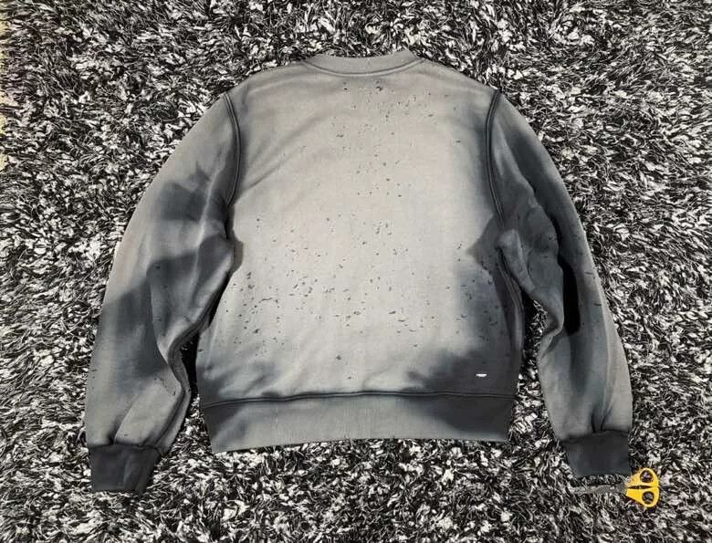 Amiri Amiri Distressed Sweatshirt in Black and Gray Size US S / EU 44-46 / 1 - 3 Thumbnail