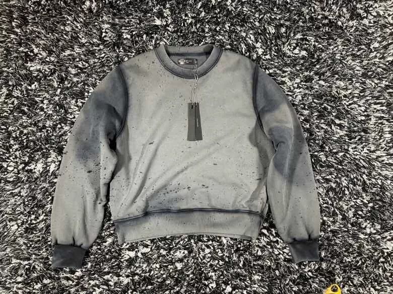 Amiri Amiri Distressed Sweatshirt in Black and Gray Size US S / EU 44-46 / 1 - 4 Thumbnail