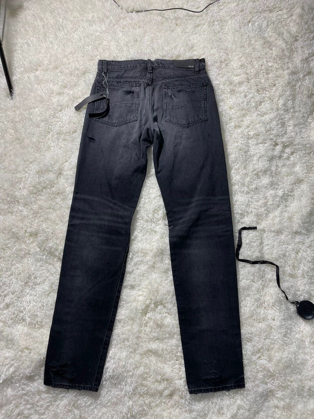 Amiri amiri destroyed slouch jeans in black Size US 28 / EU 44 - 2 Thumbnail