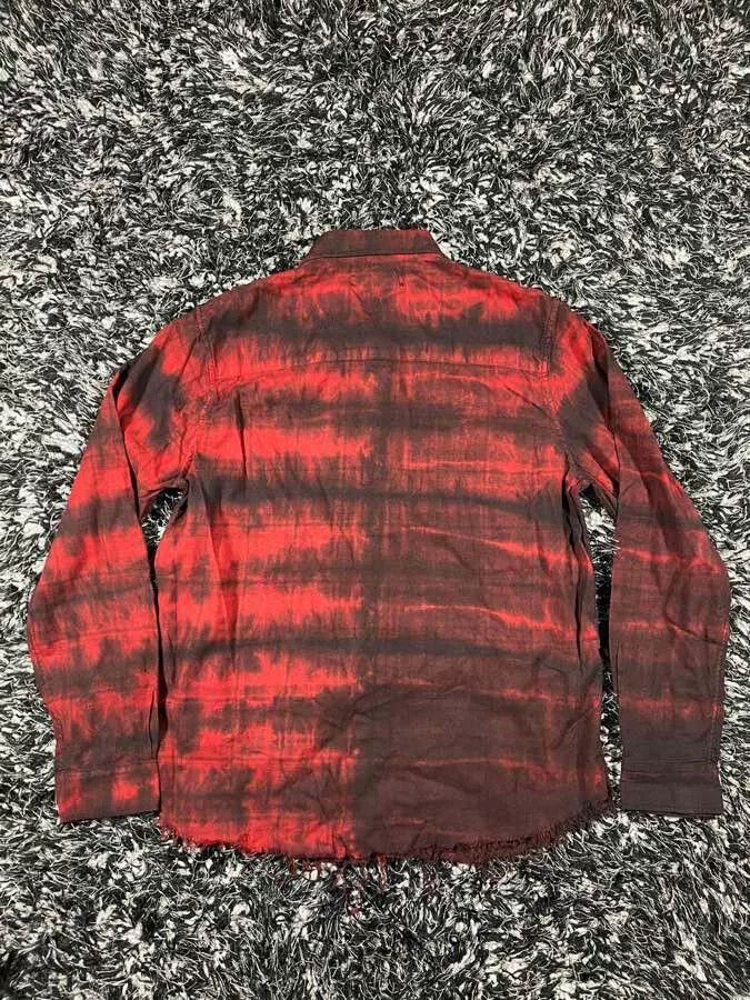 Amiri amiri bleached flannel shirt in red Size US L / EU 52-54 / 3 - 2 Thumbnail