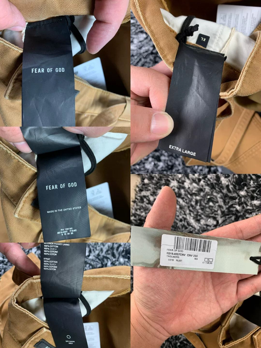 Fear of God fear of god canvas work pants XL Size US 31 - 7 Thumbnail