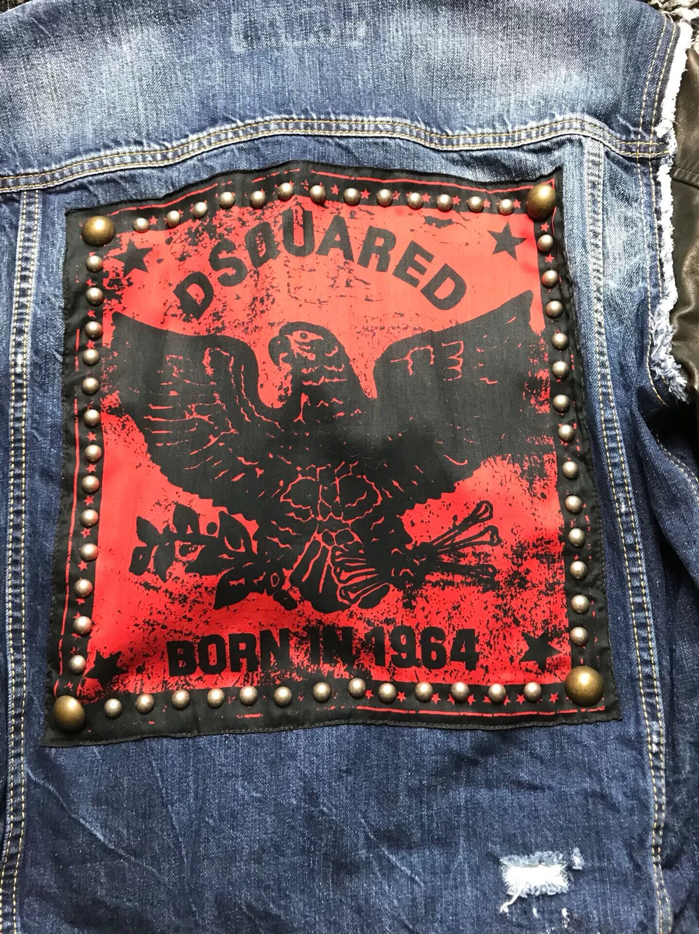 Dsquared2 dsquared2 leather sleeve denim jacket Size US L / EU 52-54 / 3 - 3 Thumbnail