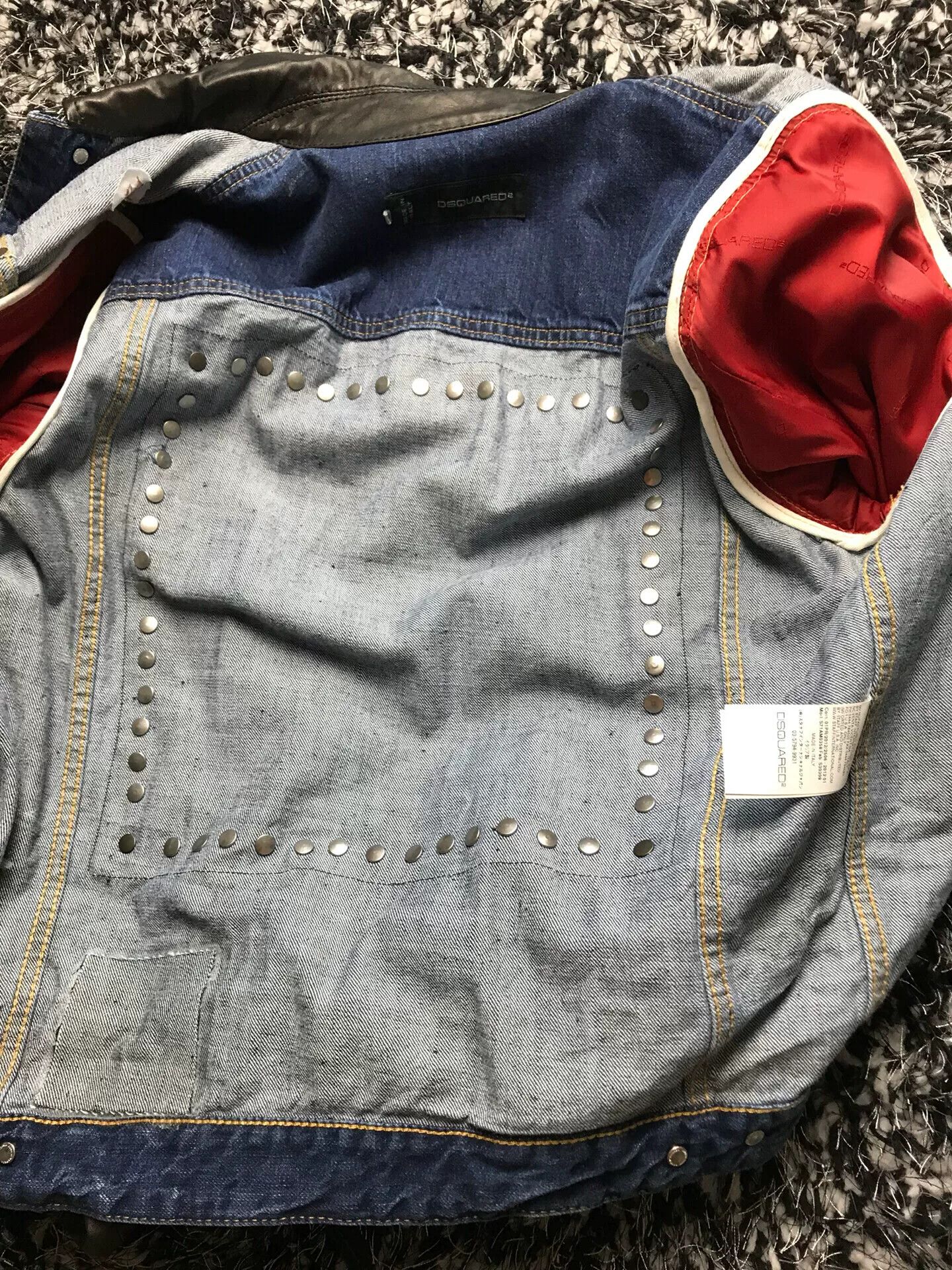 Dsquared2 dsquared2 leather sleeve denim jacket Size US L / EU 52-54 / 3 - 5 Thumbnail