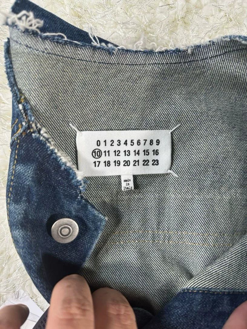 maison margiela collarless denim jacket