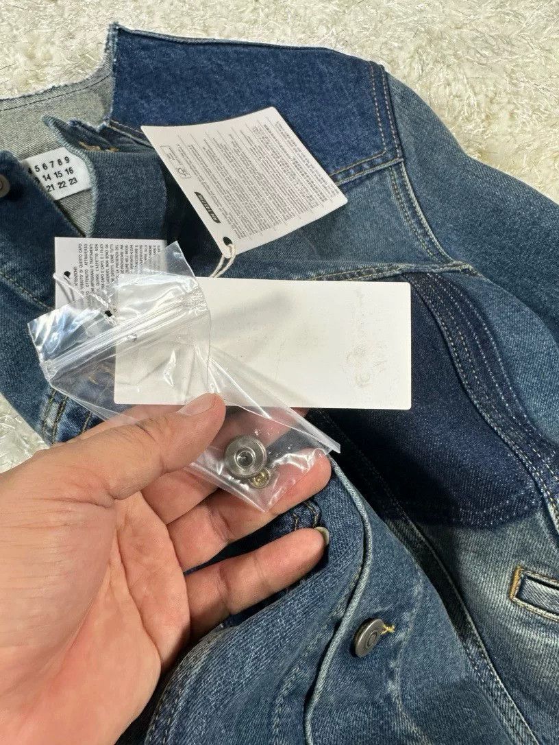 maison margiela collarless denim jacket