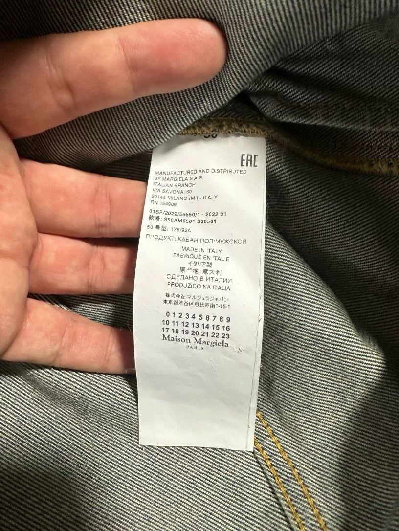 maison margiela collarless denim jacket