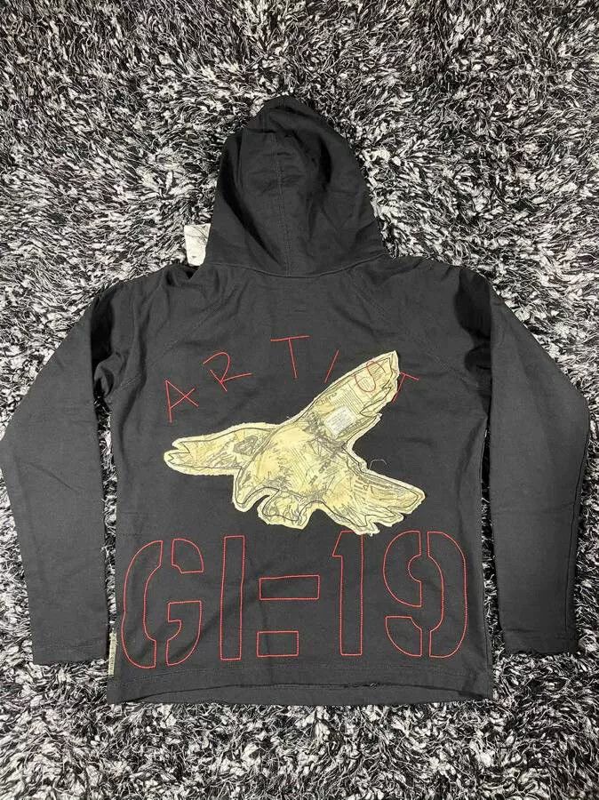 Greg Lauren greg lauren hooded sweatshirt in black Size US M / EU 48-50 / 2 - 5 Thumbnail