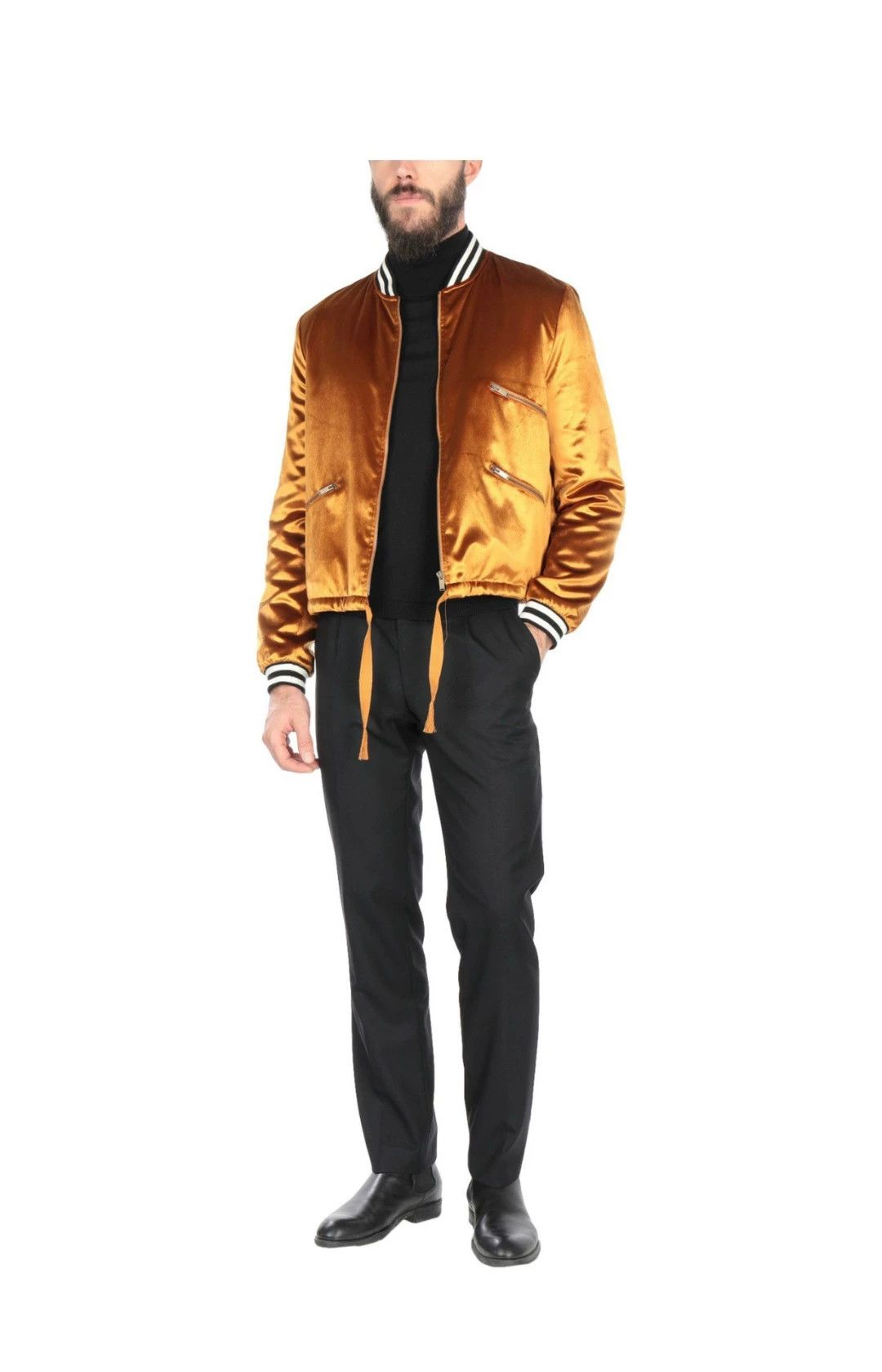 Yves Saint Laurent saint laurent velvet cotton bomber jacket Size US M / EU 48-50 / 2 - 7 Thumbnail