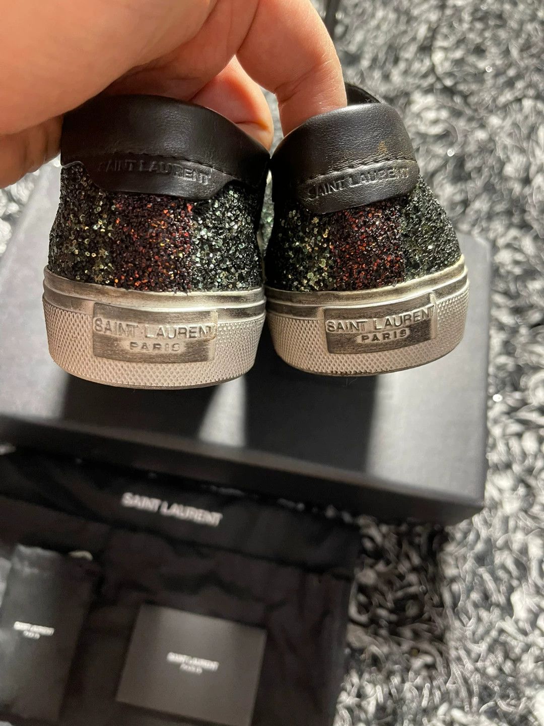 Yves Saint Laurent saint laurent glitter low-top sneakers Size US 8 / EU 41 - 3 Thumbnail