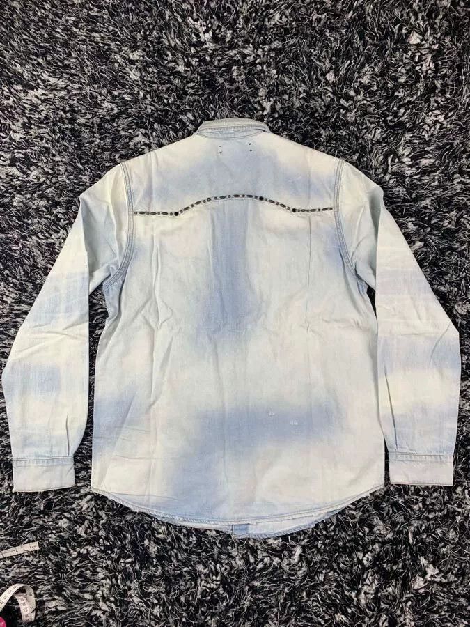 Amiri Amiri Distressed Denim Shirt Size S Size US S / EU 44-46 / 1 - 2 Thumbnail