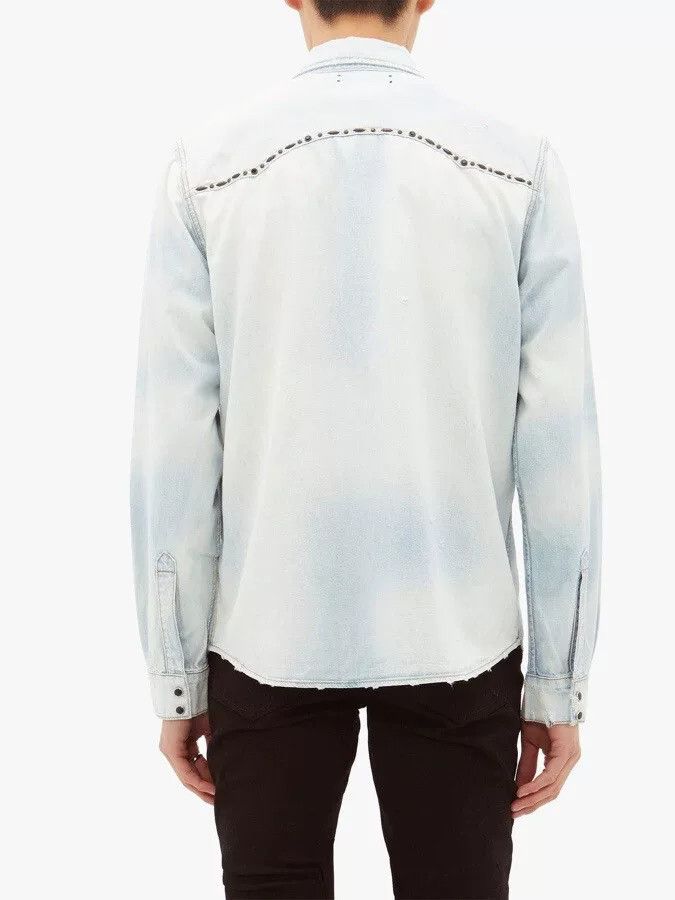 Amiri Amiri Distressed Denim Shirt Size S Size US S / EU 44-46 / 1 - 5 Thumbnail