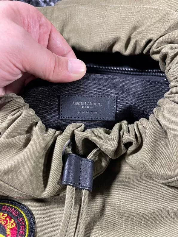 Yves Saint Laurent military green patch backpack from saint laurent Size ONE SIZE - 5 Thumbnail