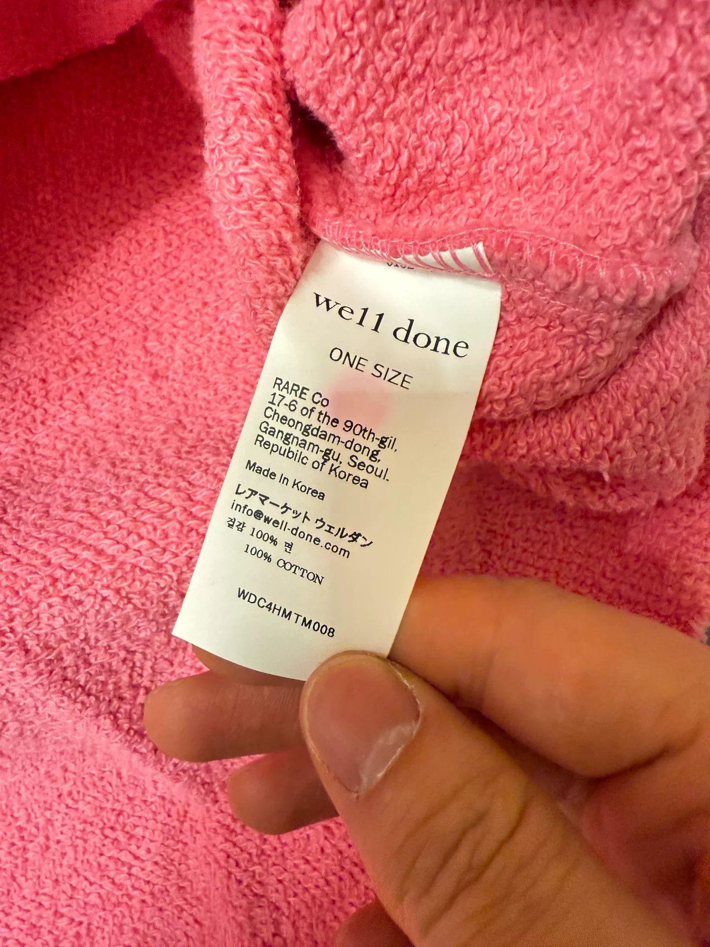WE11DONE oversized pink WE11DONE hoodie for women Size XL / US 12-14 / IT 48-50 - 4 Thumbnail