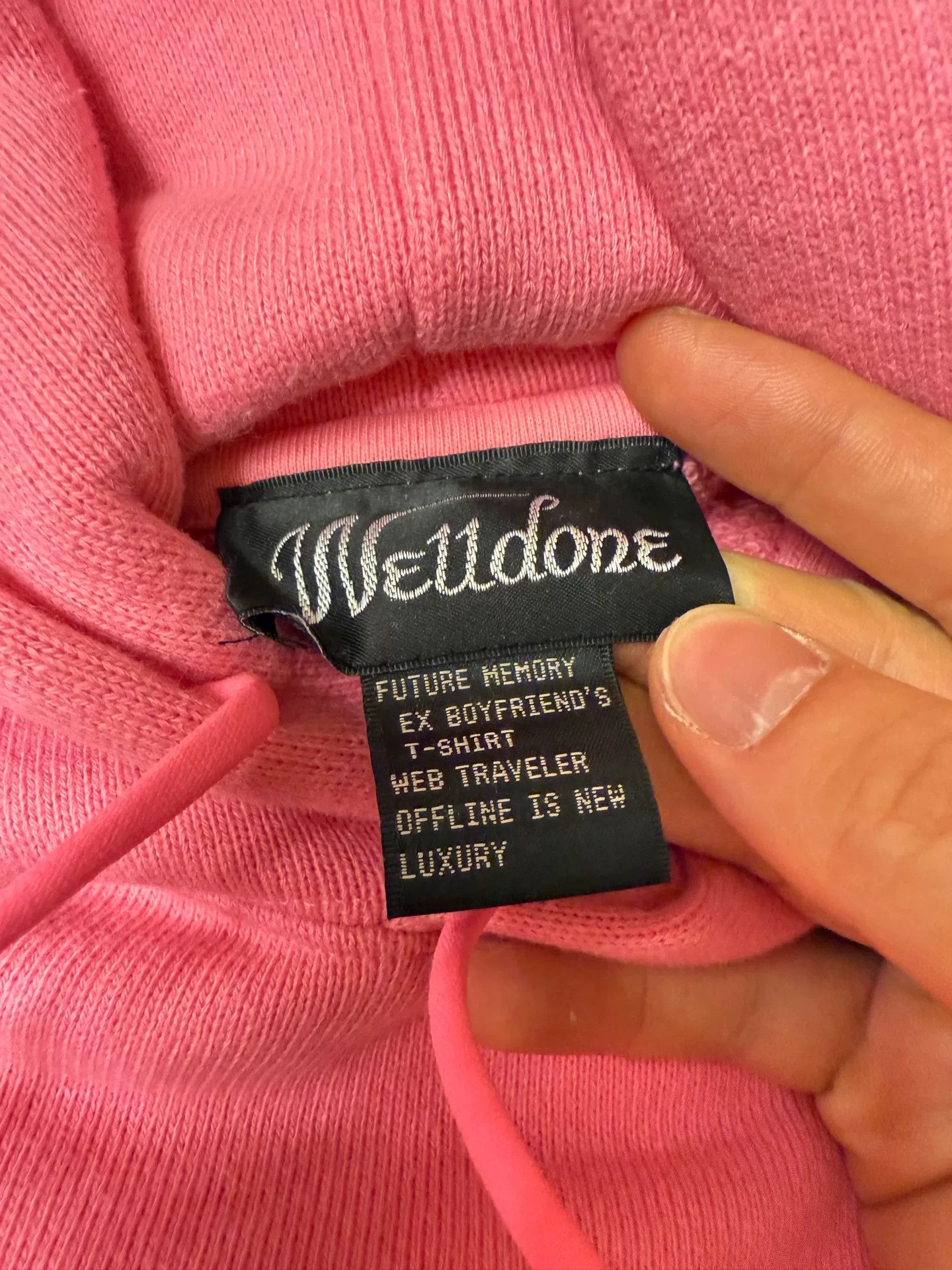 WE11DONE oversized pink WE11DONE hoodie for women Size XL / US 12-14 / IT 48-50 - 3 Thumbnail
