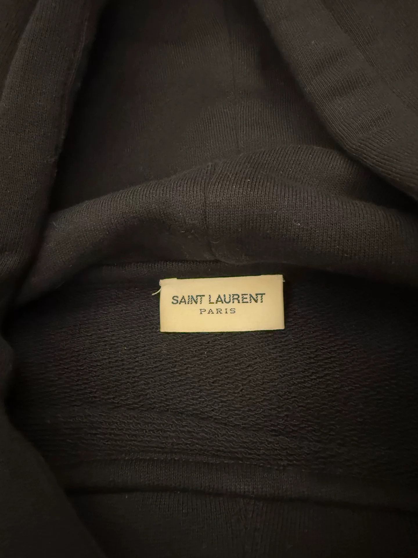 Yves Saint Laurent ysl saint laurent classic hoodie in gray Size US L / EU 52-54 / 3 - 3 Thumbnail
