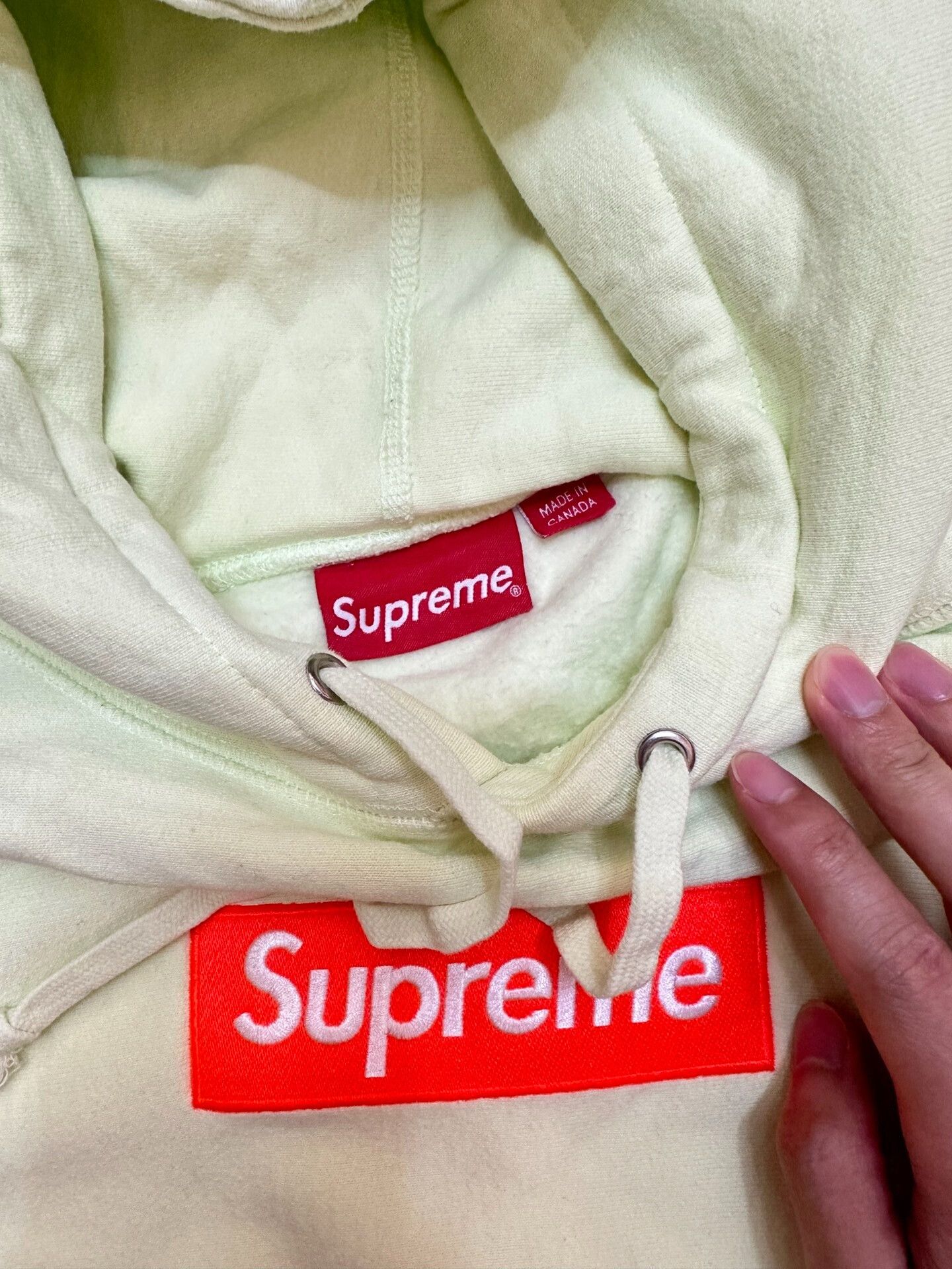 Supreme supreme box logo hoodie size M cream color Size US M / EU 48-50 / 2 - 2 Thumbnail