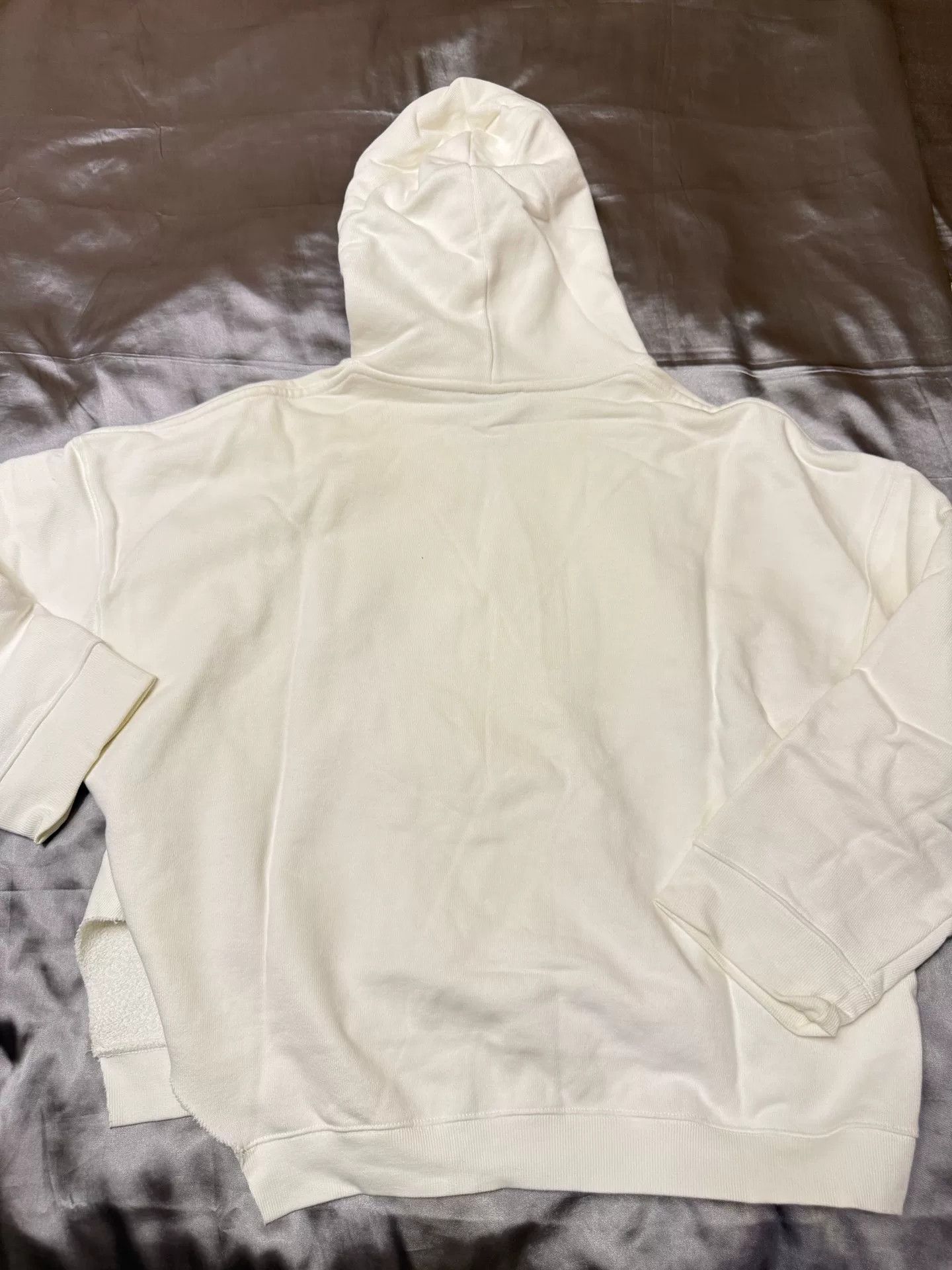 WE11DONE welldone oversized white hoodie for women Size L / US 10 / IT 46 - 7 Thumbnail