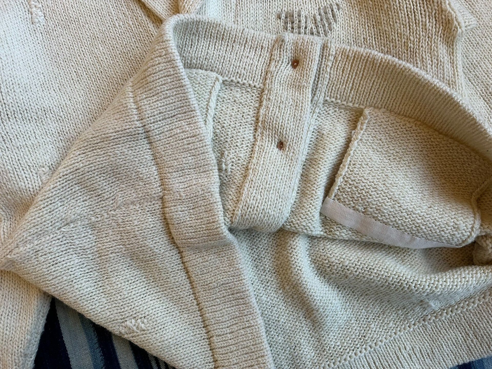 Visvim visvim hand-knit ivory wool cardigan Size US M / EU 48-50 / 2 - 7 Thumbnail