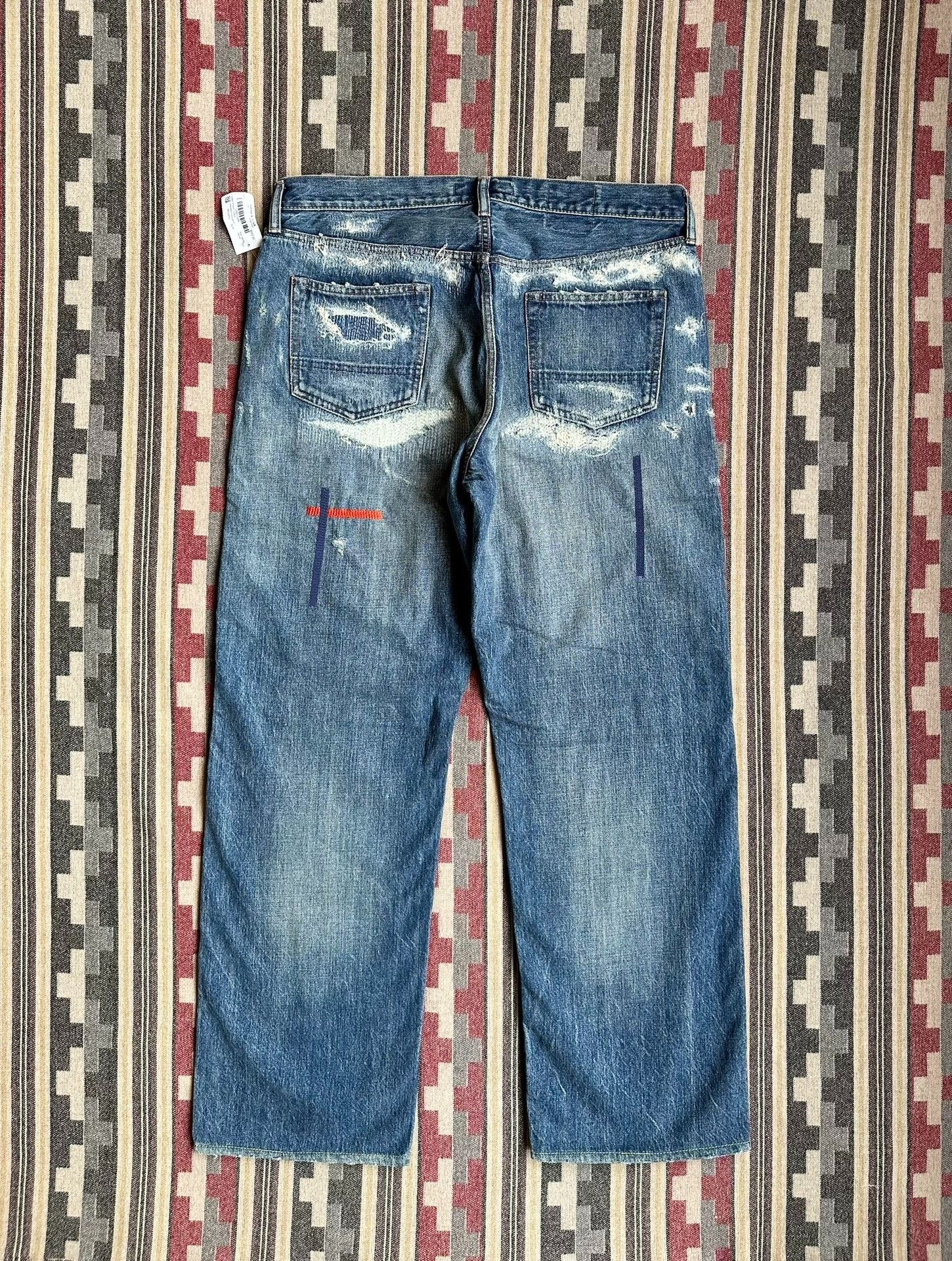 FDMTL fdmtl classic fit red line distressed jeans Size US 36 / EU 52 - 5 Thumbnail