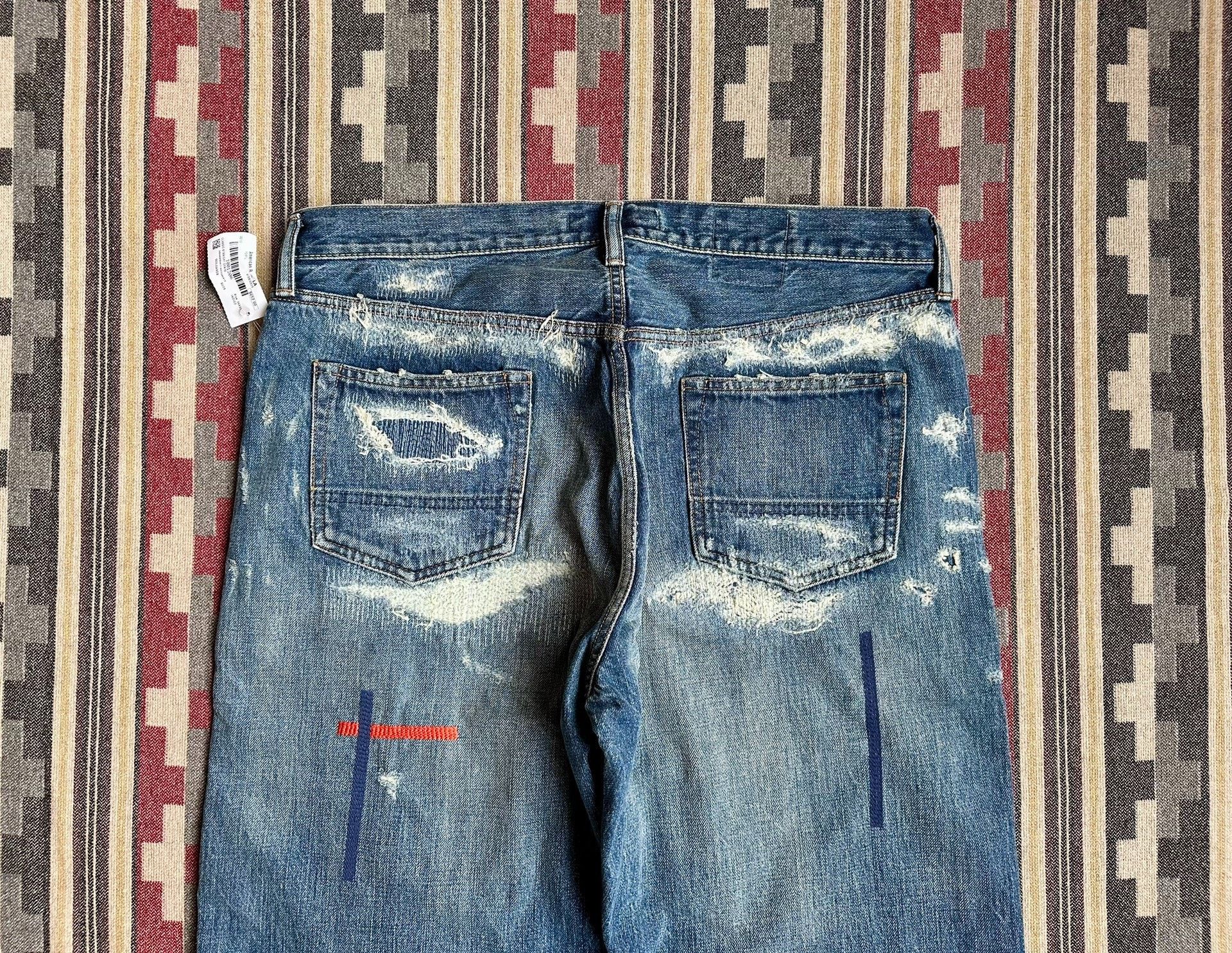 FDMTL fdmtl classic fit red line distressed jeans Size US 36 / EU 52 - 6 Thumbnail