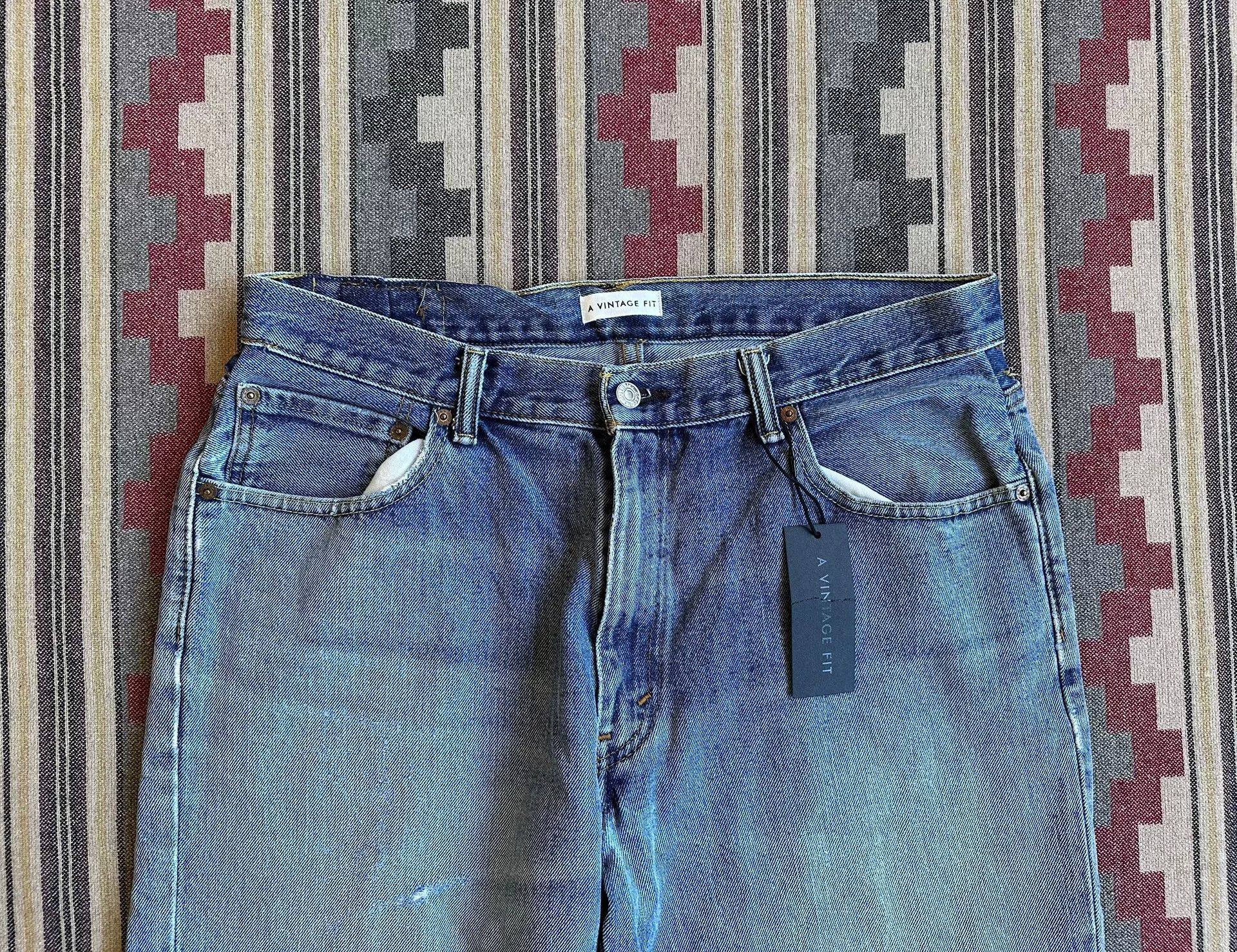 Levi's remade vintage fit heavy wash denim pants Size US 33 - 3 Thumbnail