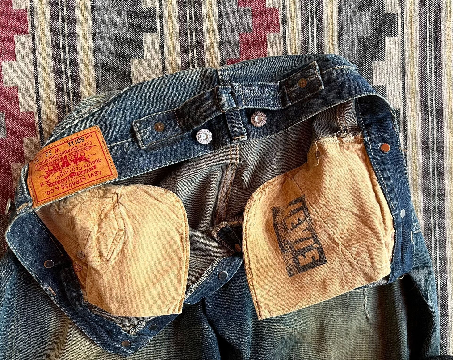 Levi's Vintage Clothing levi's lvc 501XX vintage wash jeans Size US 32 / EU 48 - 6 Thumbnail