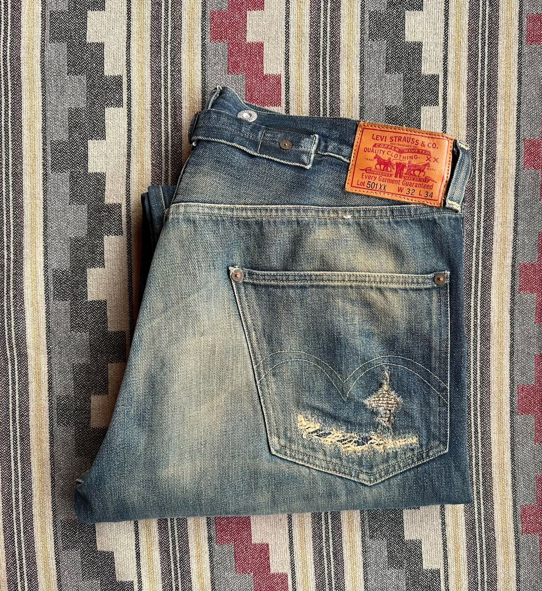 Levi's Vintage Clothing levi's lvc 501XX vintage wash jeans Size US 32 / EU 48 - 9 Thumbnail