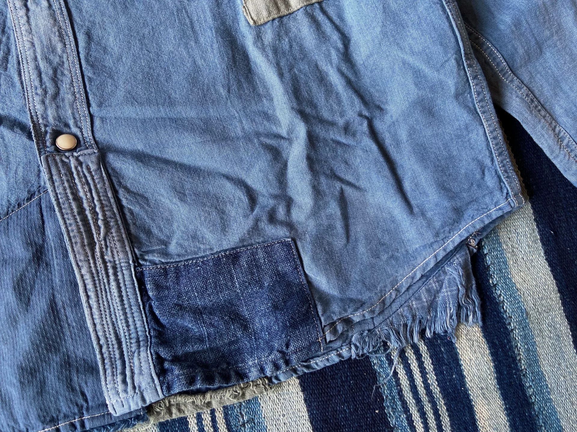 FDMTL fdmtl patchwork denim shirt 5yr wash Size US L / EU 52-54 / 3 - 6 Thumbnail