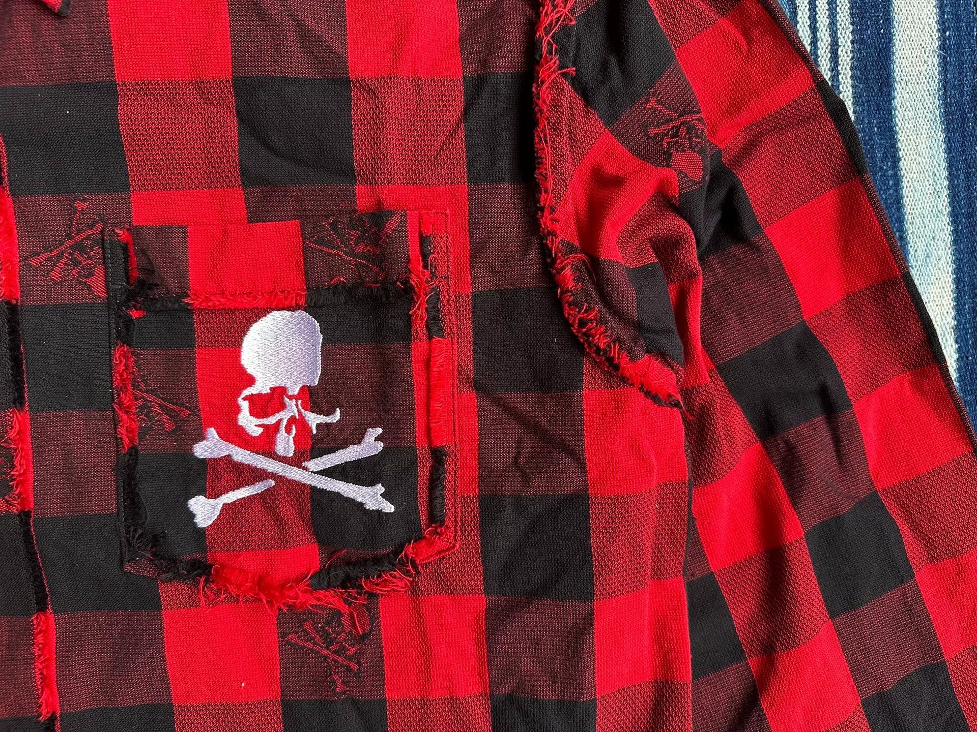 Mastermind Japan Mastermind World Flannel Shirt with Skull Embroidery Size US S / EU 44-46 / 1 - 3 Thumbnail