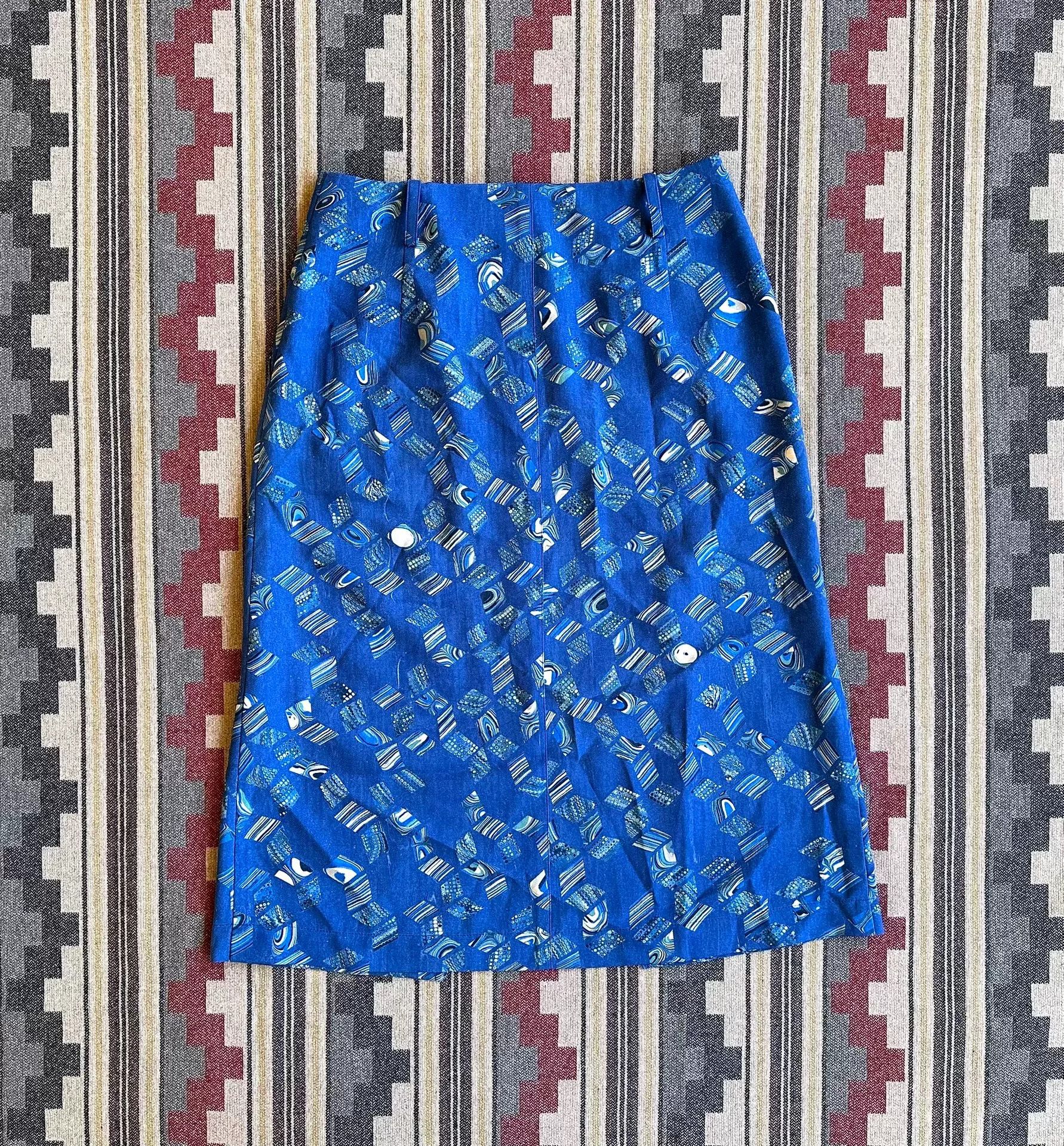 Blue Blue Japan blue blue japan marble print skirt Size 23" - 2 Thumbnail